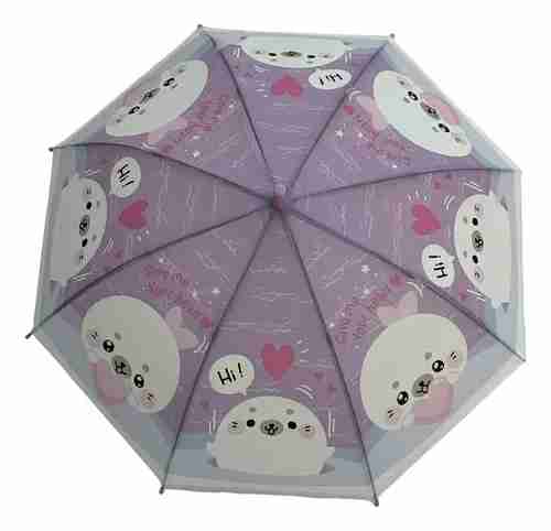 Paraguas infantil rosa con diseño - miniatura 2