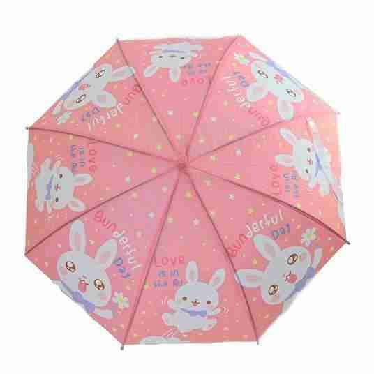 Paraguas infantil rosa con diseño - miniatura 3