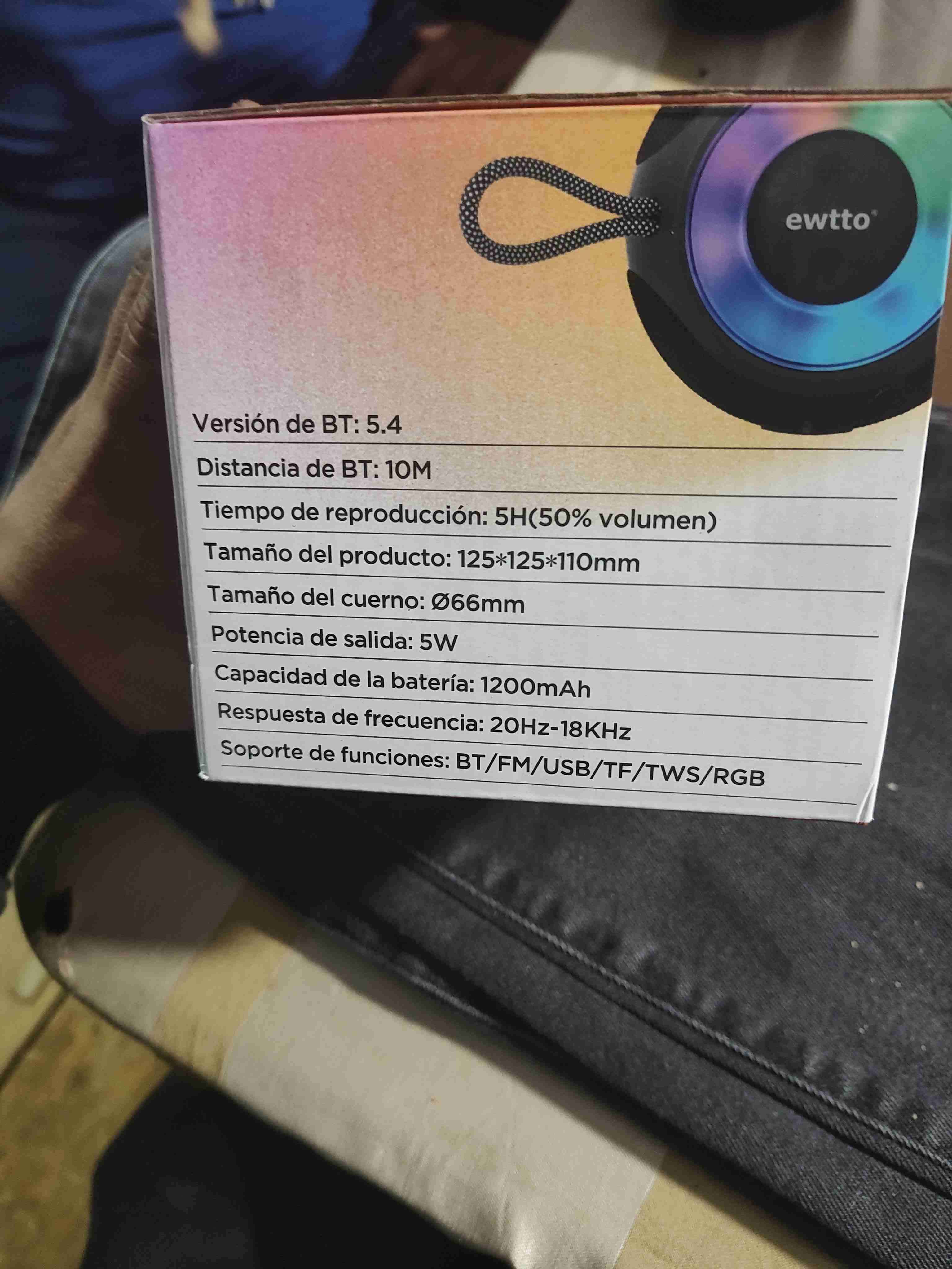 Parlante portátil Ewto LED RGB - miniatura 2