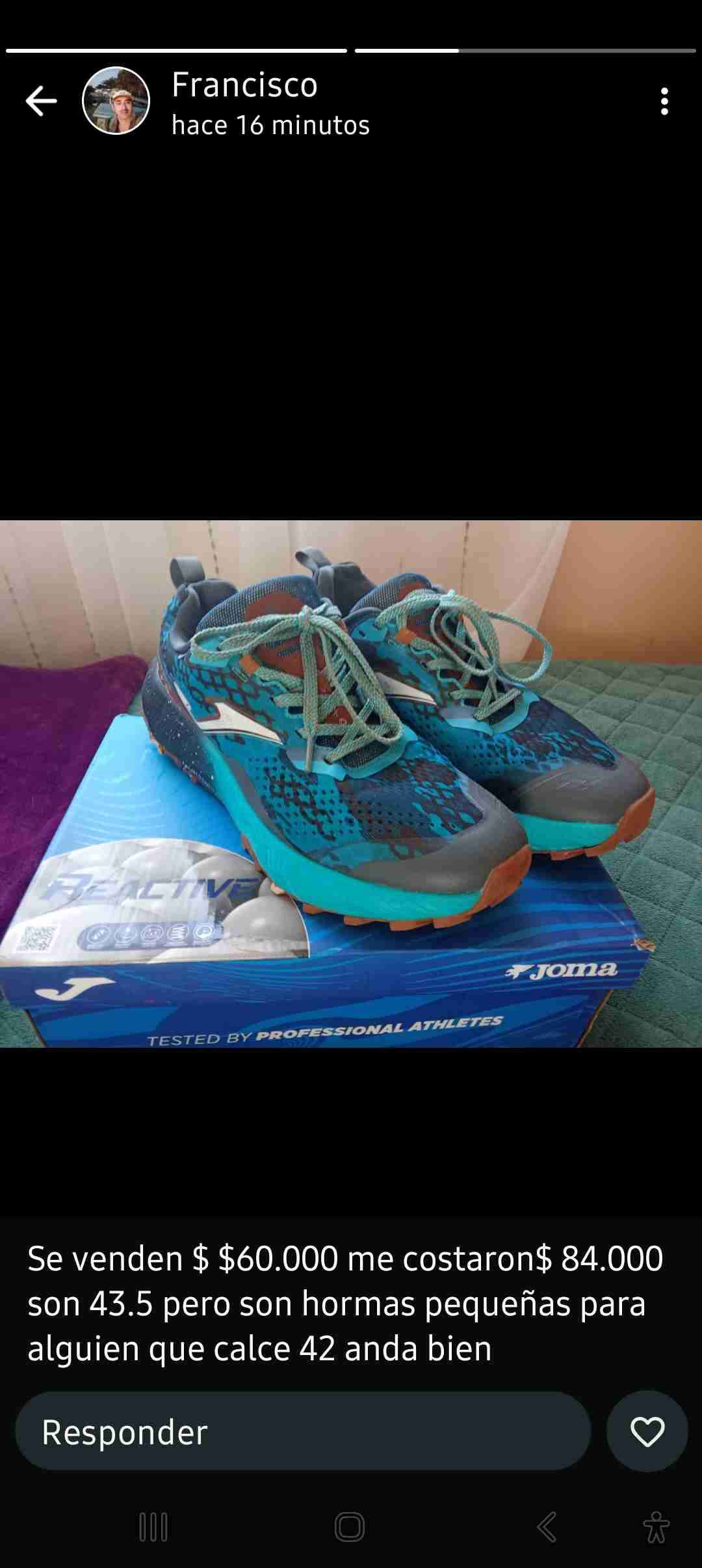 Zapatillas deportivas Joma azul - miniatura 2