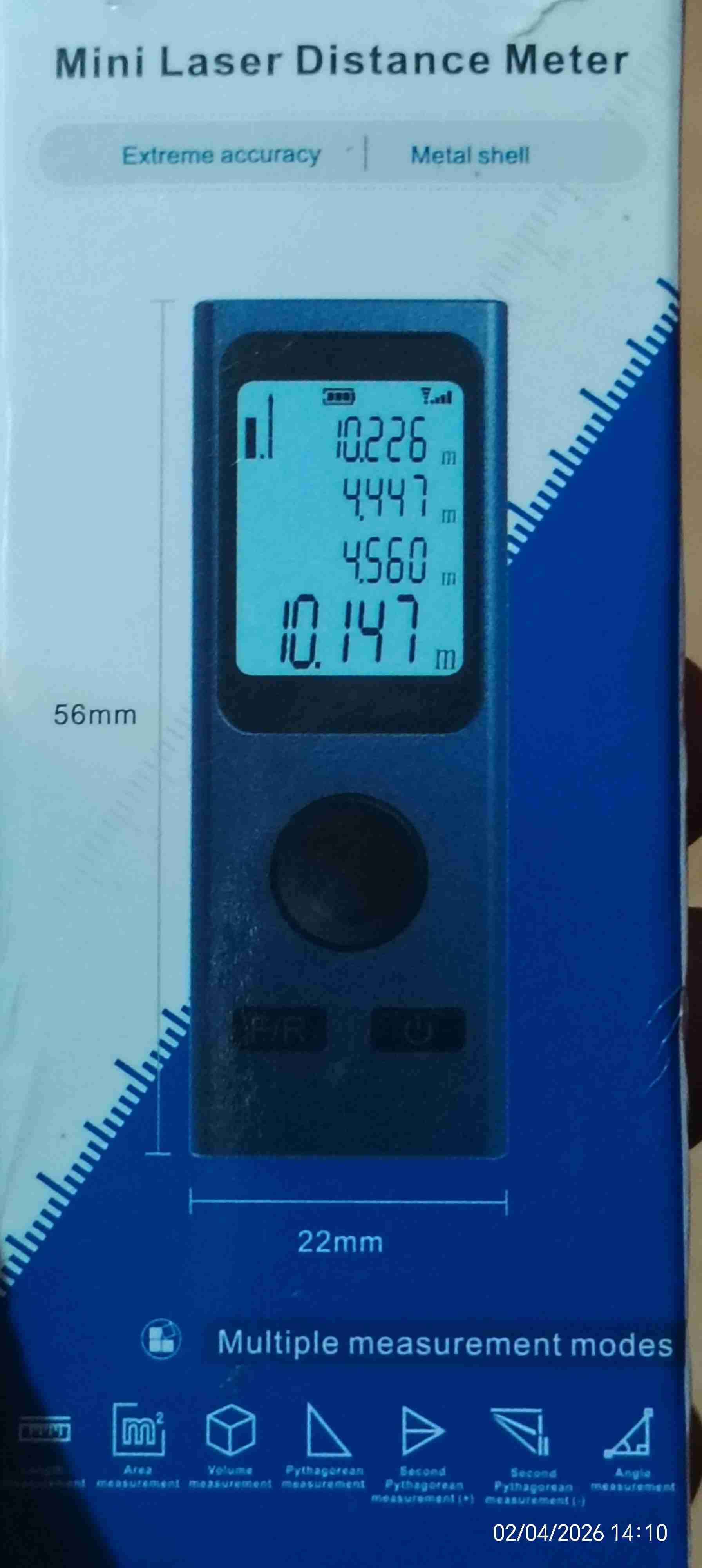 Medidor láser de distancia mini