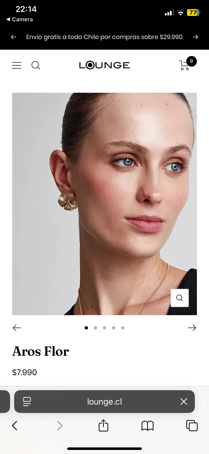 Aros Flor dorados - miniatura 2