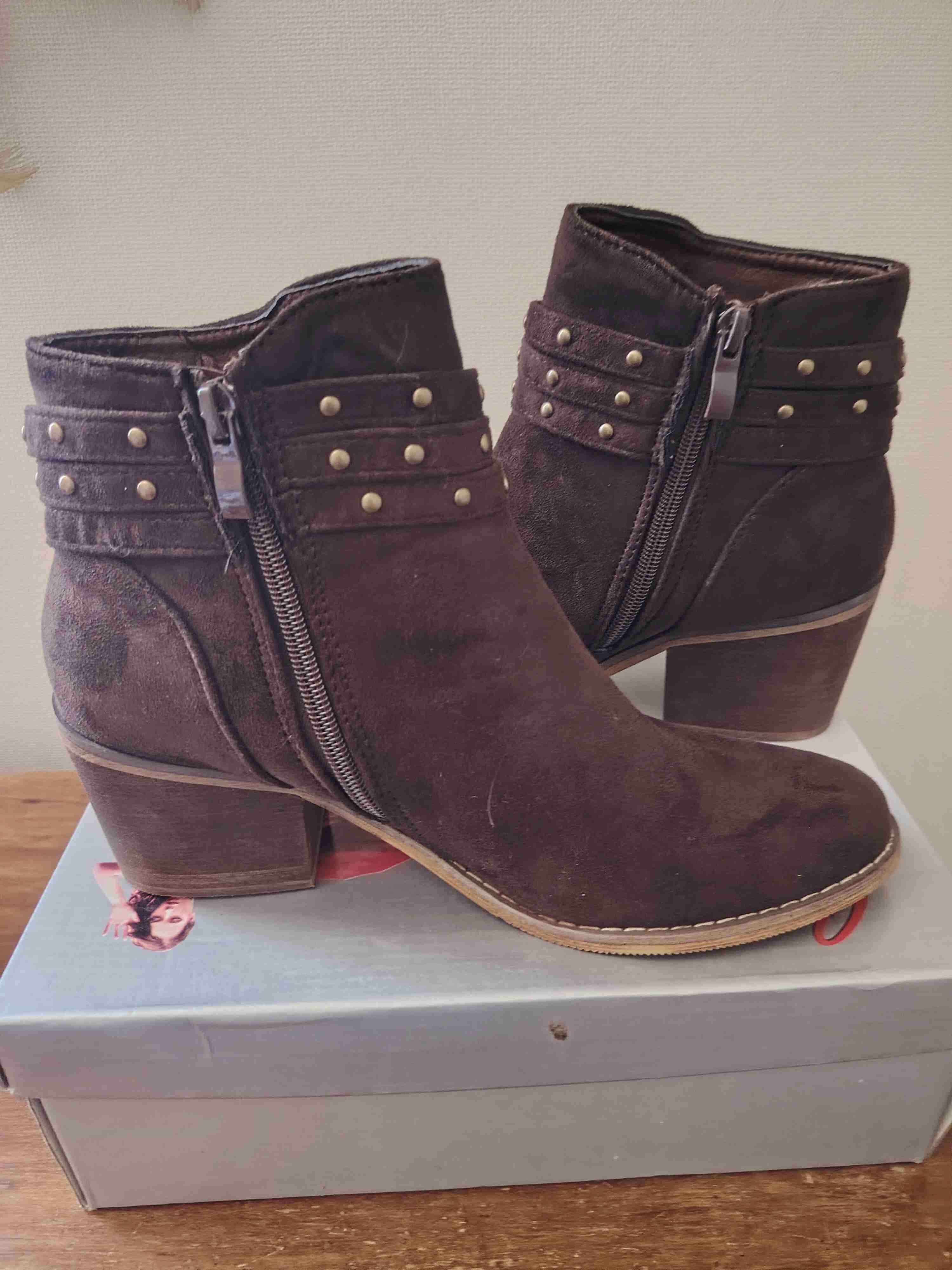 Botines marrones de gamuza - miniatura 3