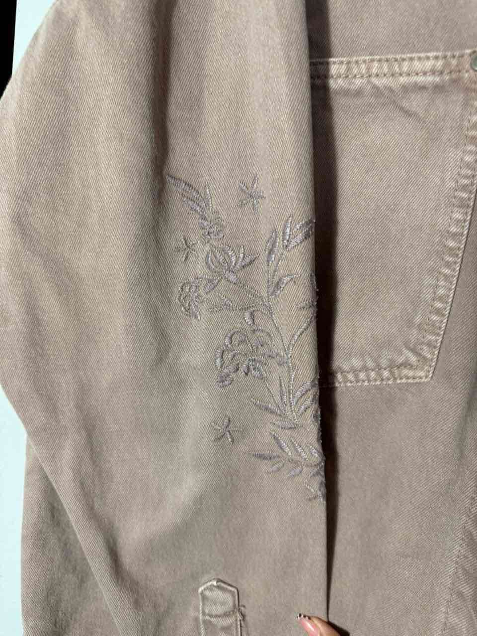 Sobrecamisa de jeans bordada Greenfield – Talla XL - miniatura 2