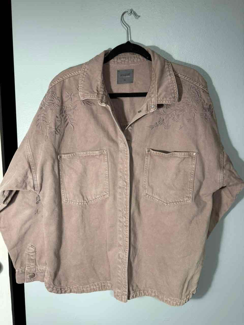 Sobrecamisa de jeans bordada Greenfield – Talla XL - miniatura 3