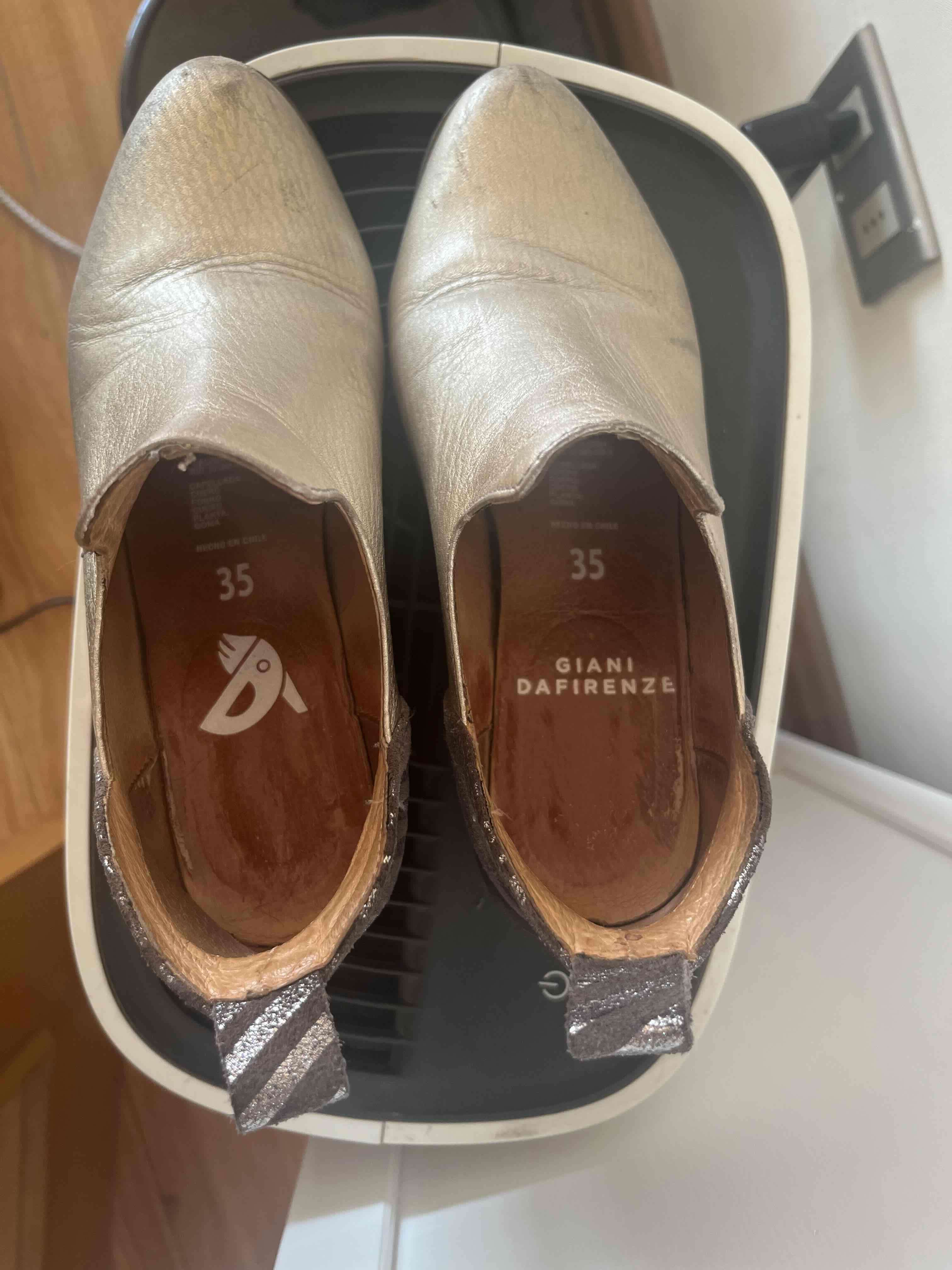 Botines dorados de cuero talla 35 - miniatura 3