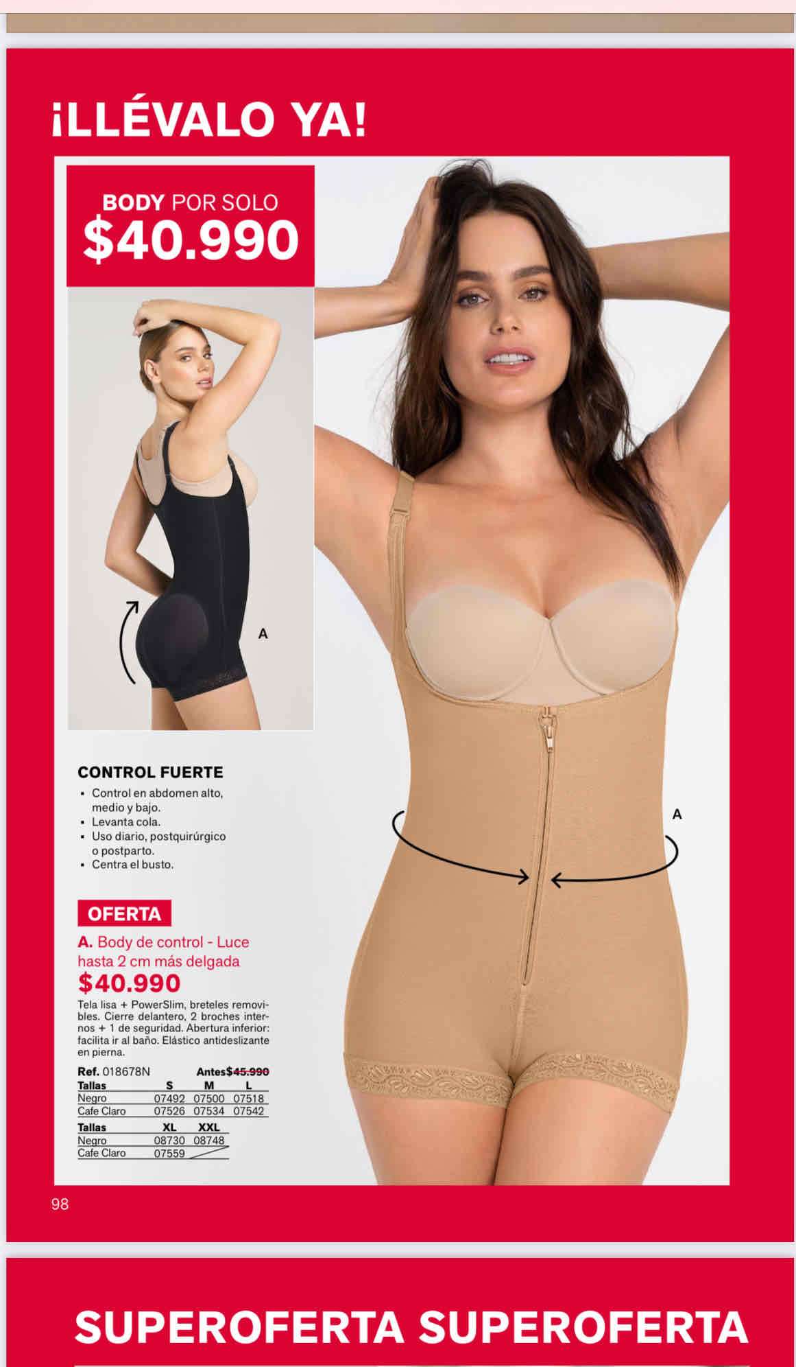 Body de control color café claro