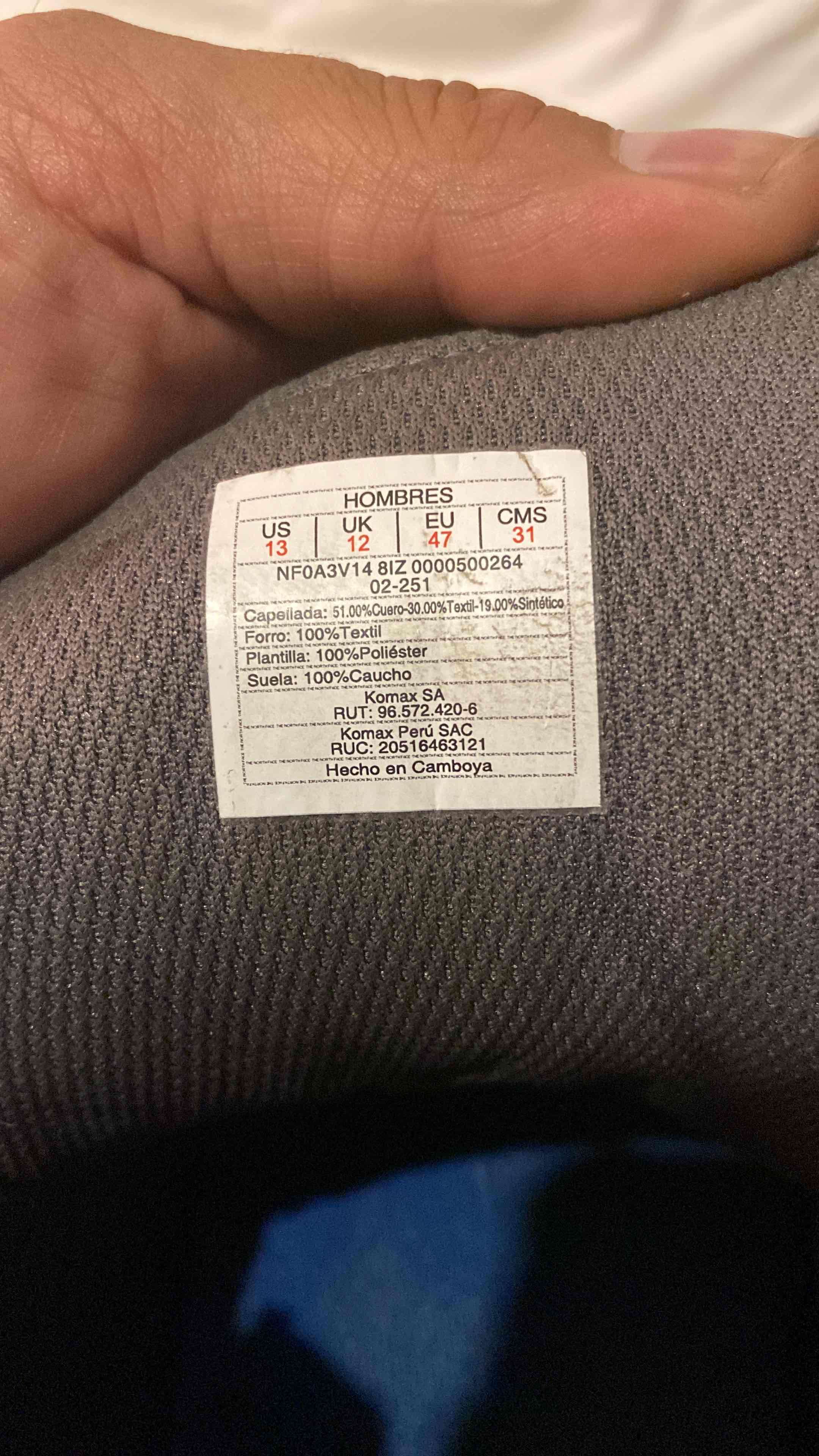 Botas trekking beige northface - miniatura 6