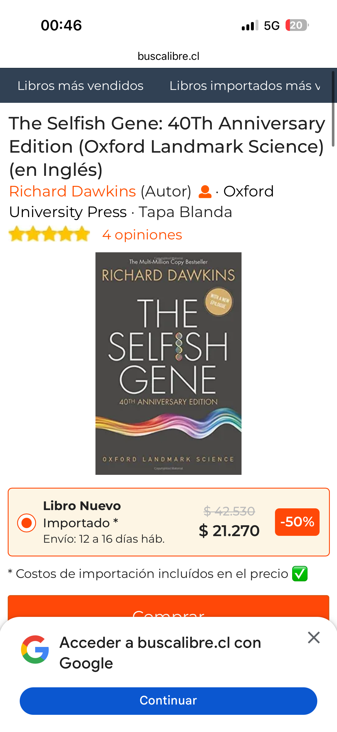 NUEVO - Libro The Selfish Gene - miniatura 2