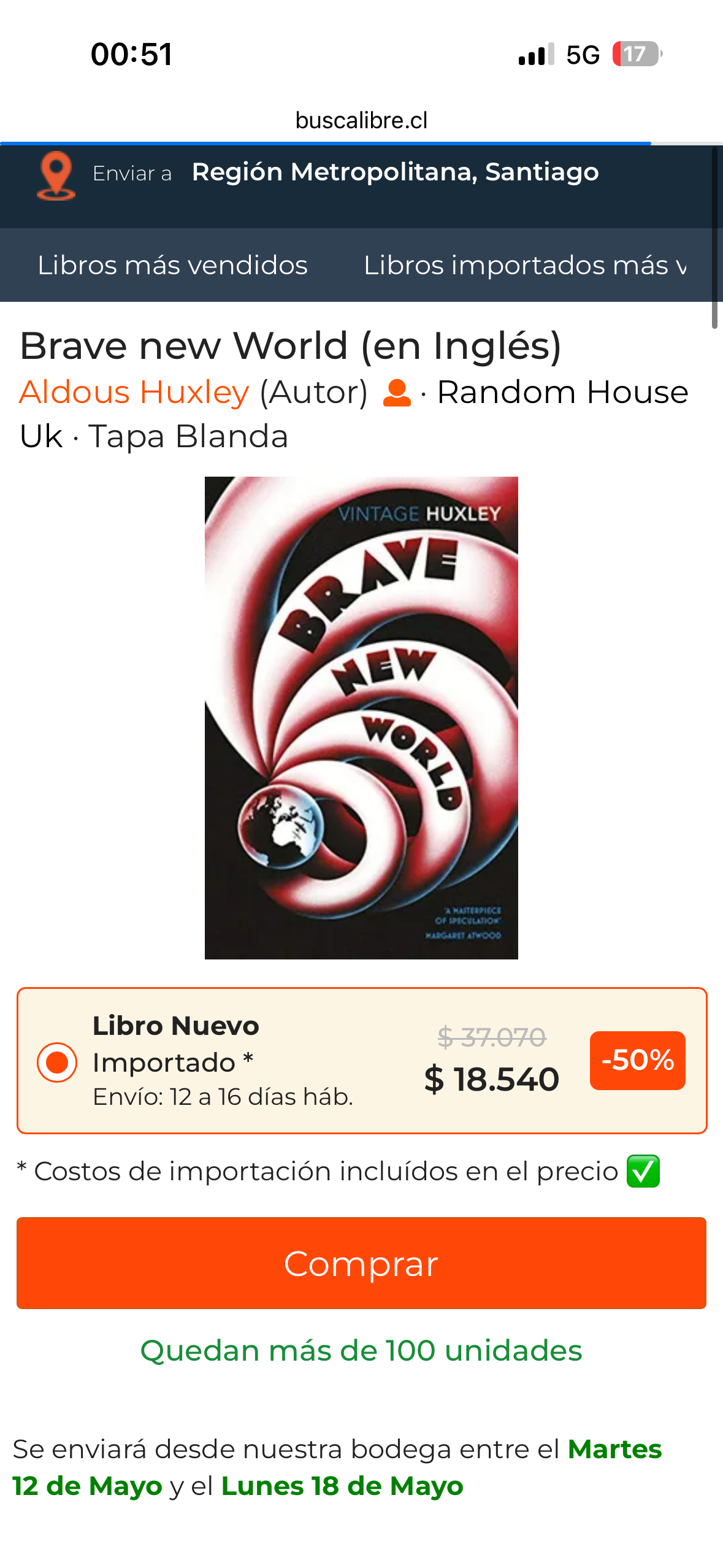 Libro Brave New World de Huxley - miniatura 2