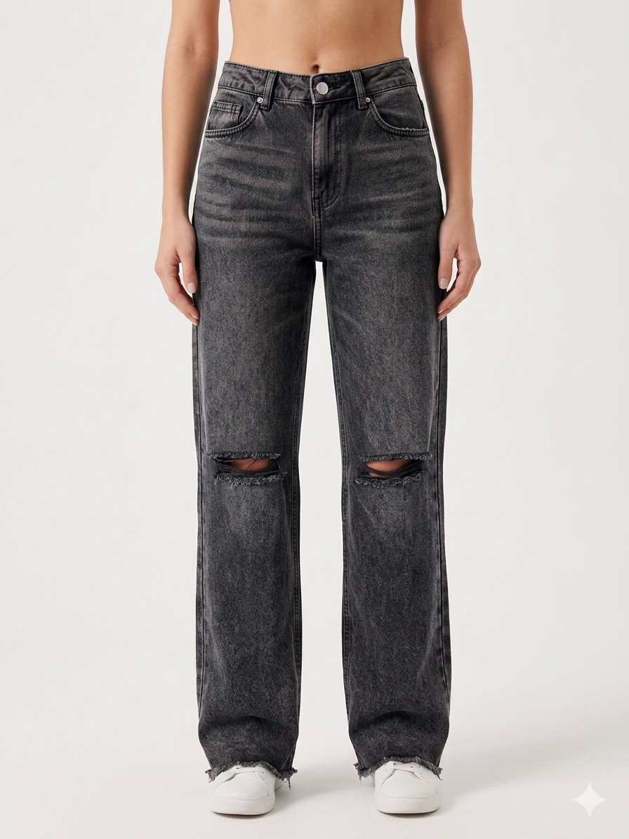 Jeans negros desgastados - miniatura 1