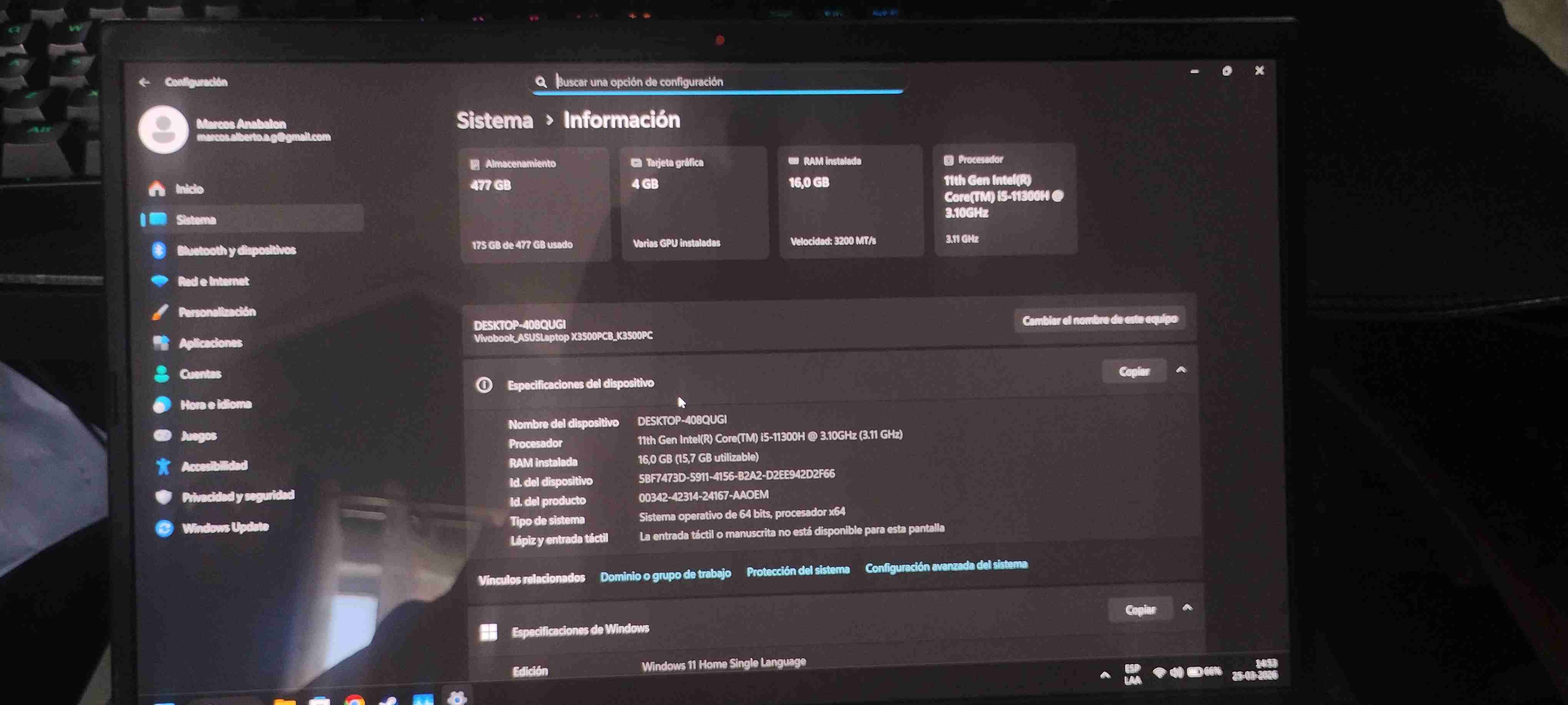 Notebook ASUS OLED Vivobook - miniatura 4