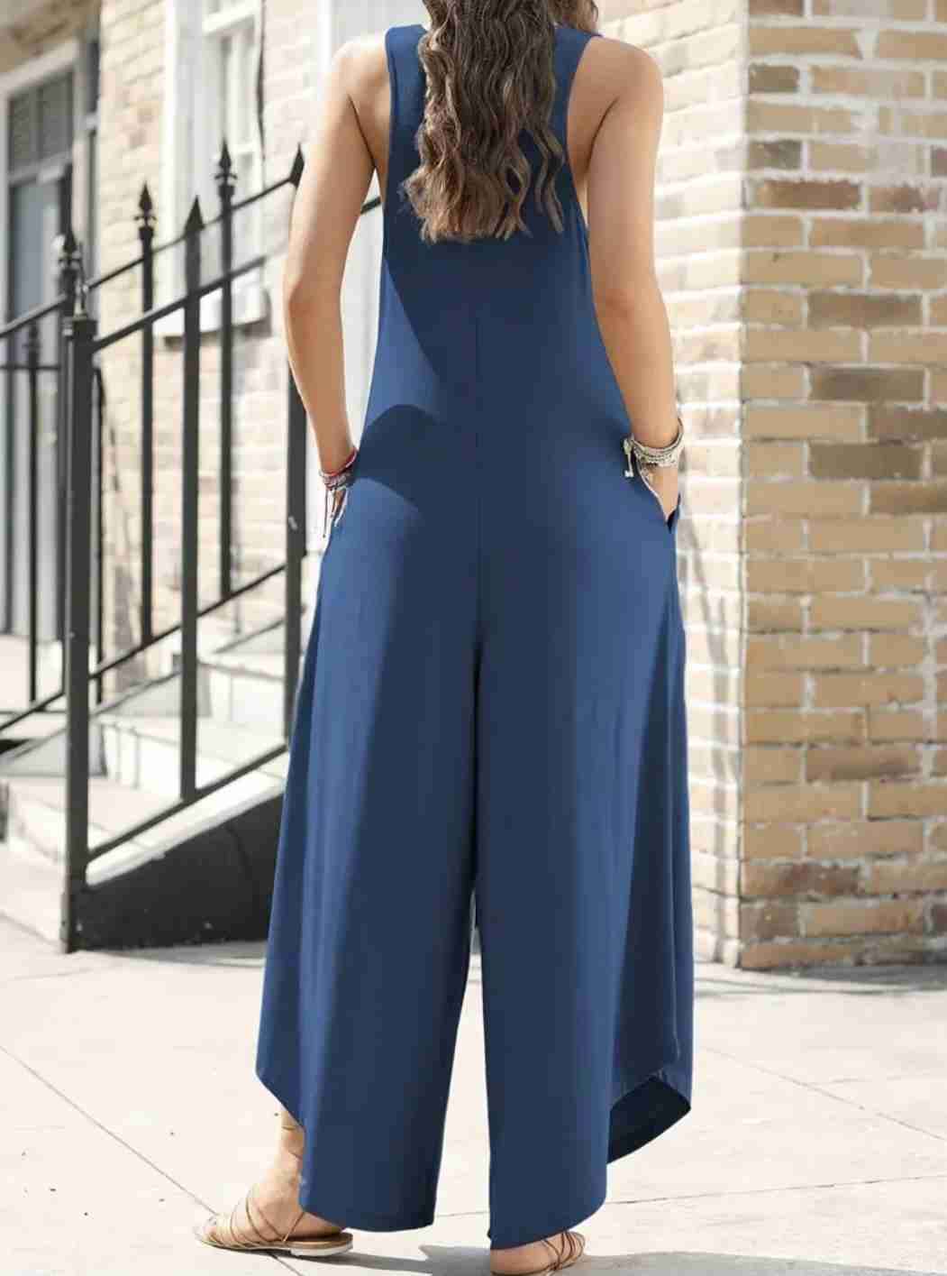 Jumpsuit azul sin mangas - miniatura 2