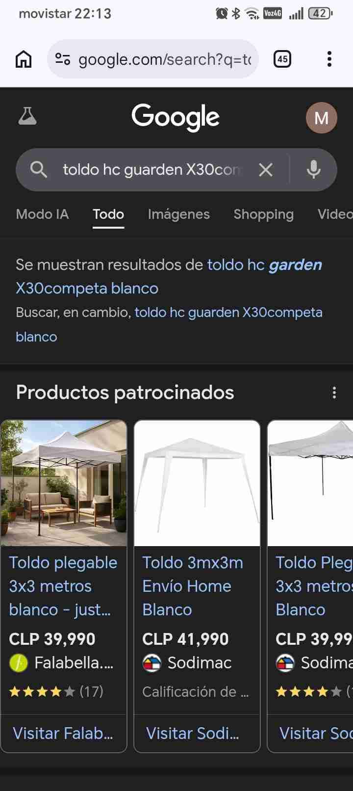 Toldo gazebo blanco nuevo - miniatura 2