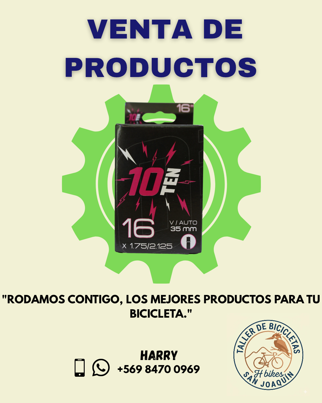 Cámara para  bicicleta marca 10ten