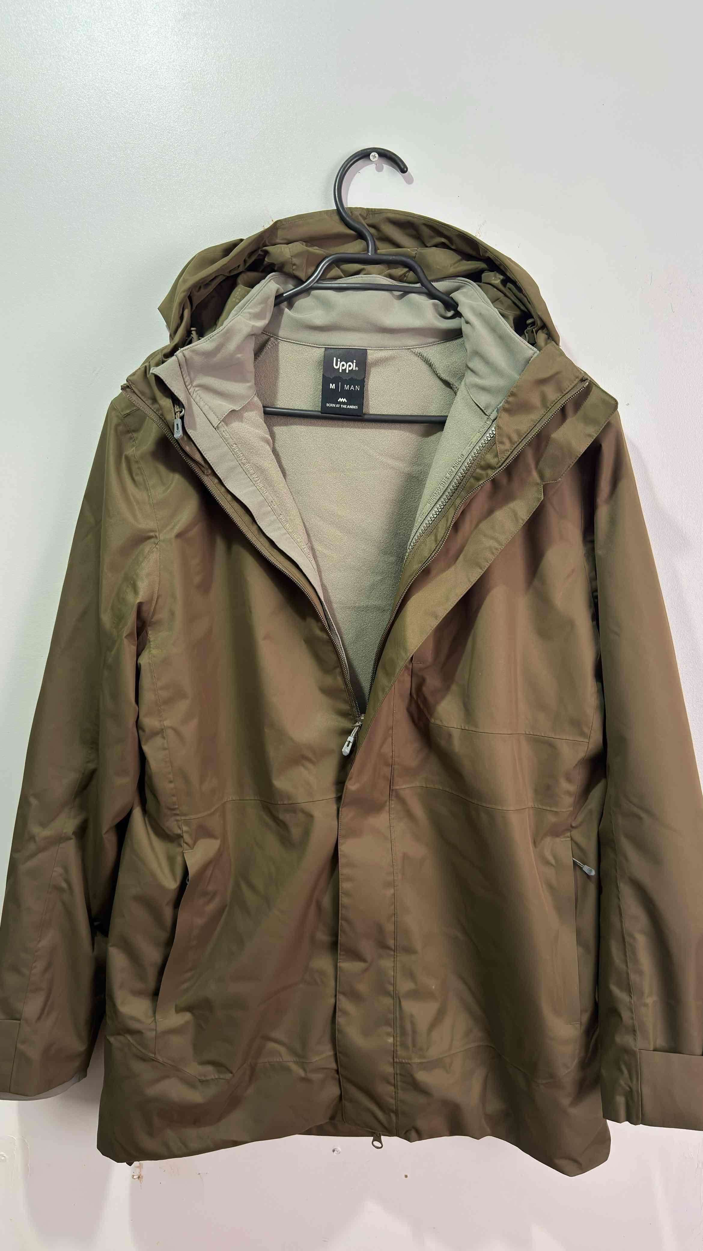 Chaqueta lippi verde impermeable talla M - miniatura 3