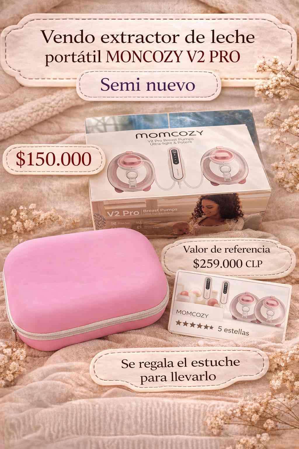 Extractor de leche portátil Moncozy V2 Pro - miniatura 1