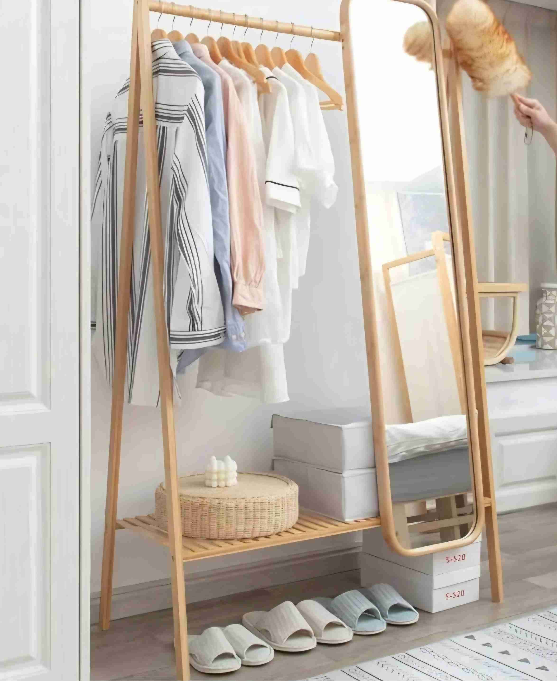 Perchero con gran espejo - miniatura 3