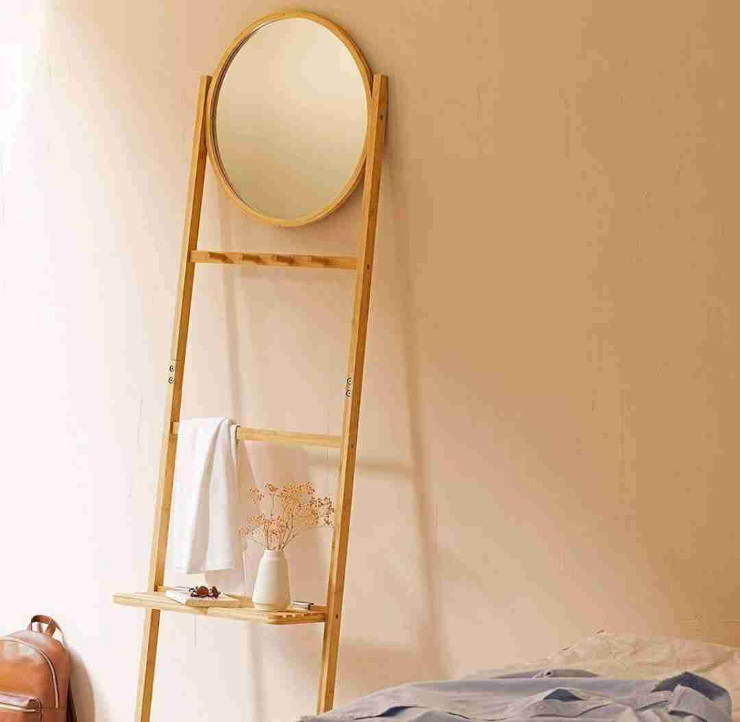 Espejo con estante de bambú - miniatura 3