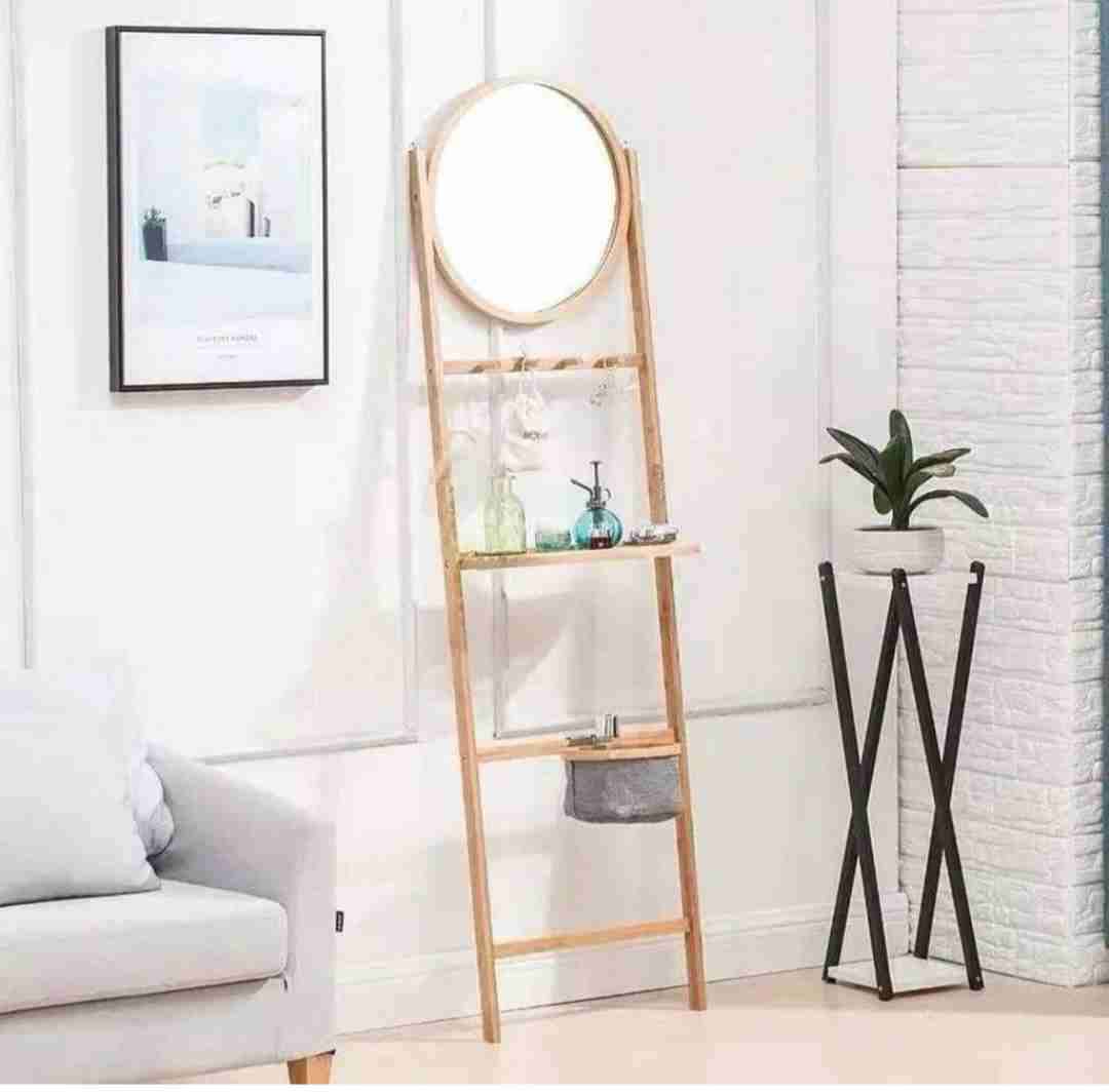 Espejo con estante de bambú - miniatura 4