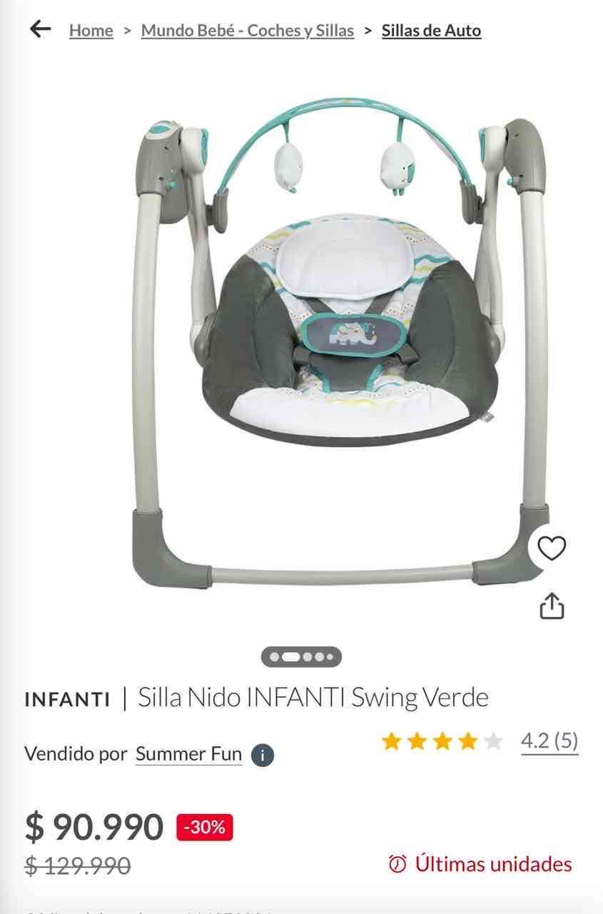 Silla nido o columpio para bebé con juguetes - miniatura 3