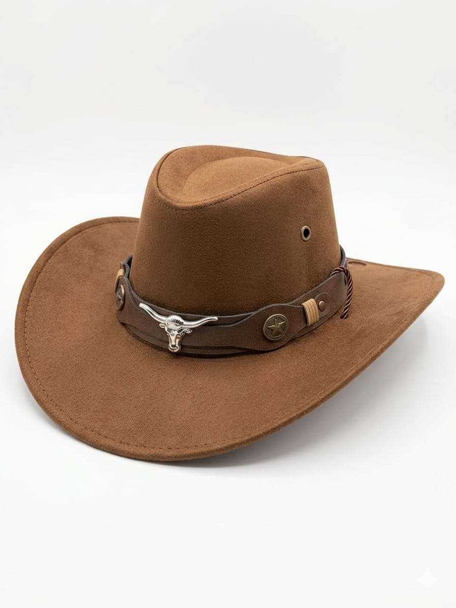 Sombrero cowboy beige con detalle - miniatura 2