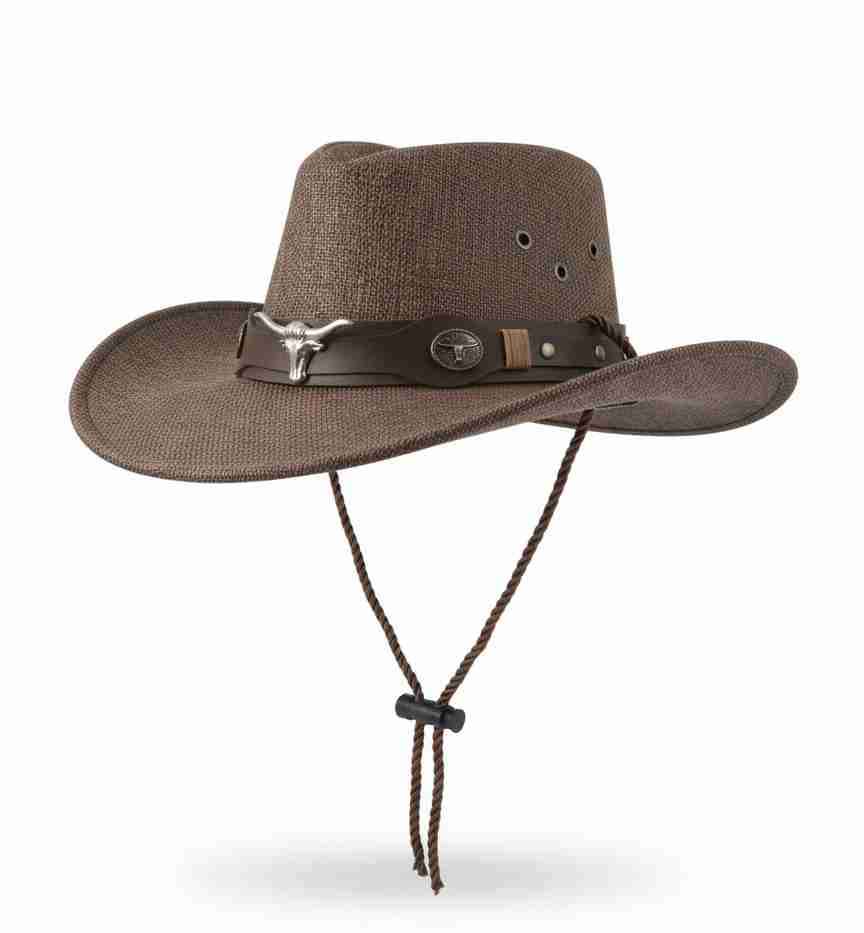 Sombrero cowboy negro con cordón - miniatura 2