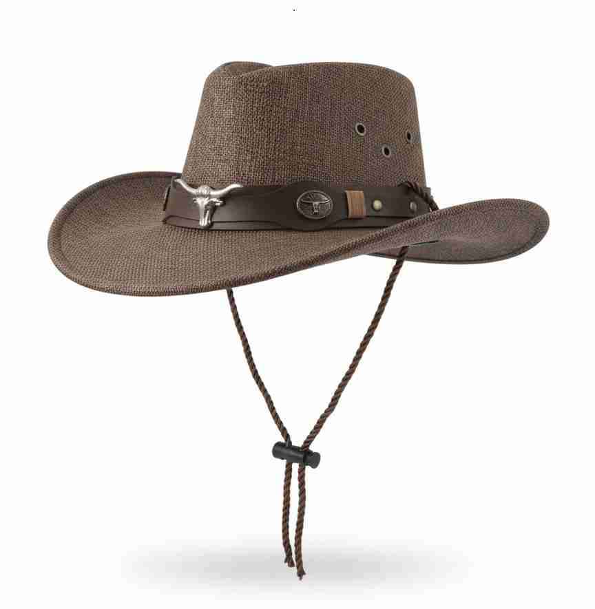 Sombrero cowboy negro con cordón - miniatura 4