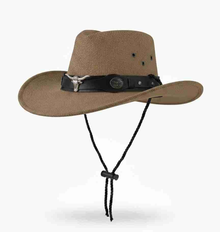 Sombrero cowboy negro con cordón - miniatura 5