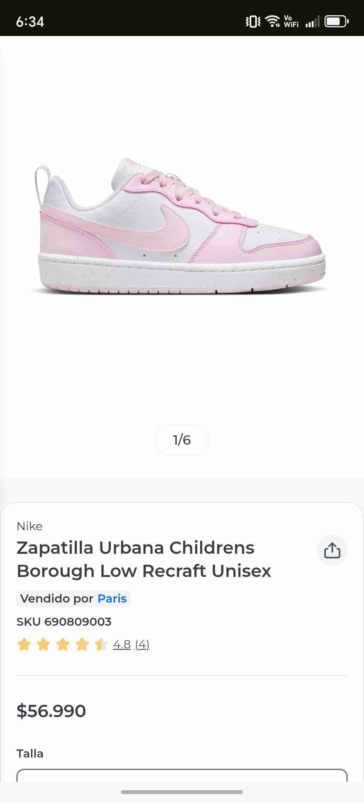 Zapatillas urbanas Nike rosas - miniatura 1