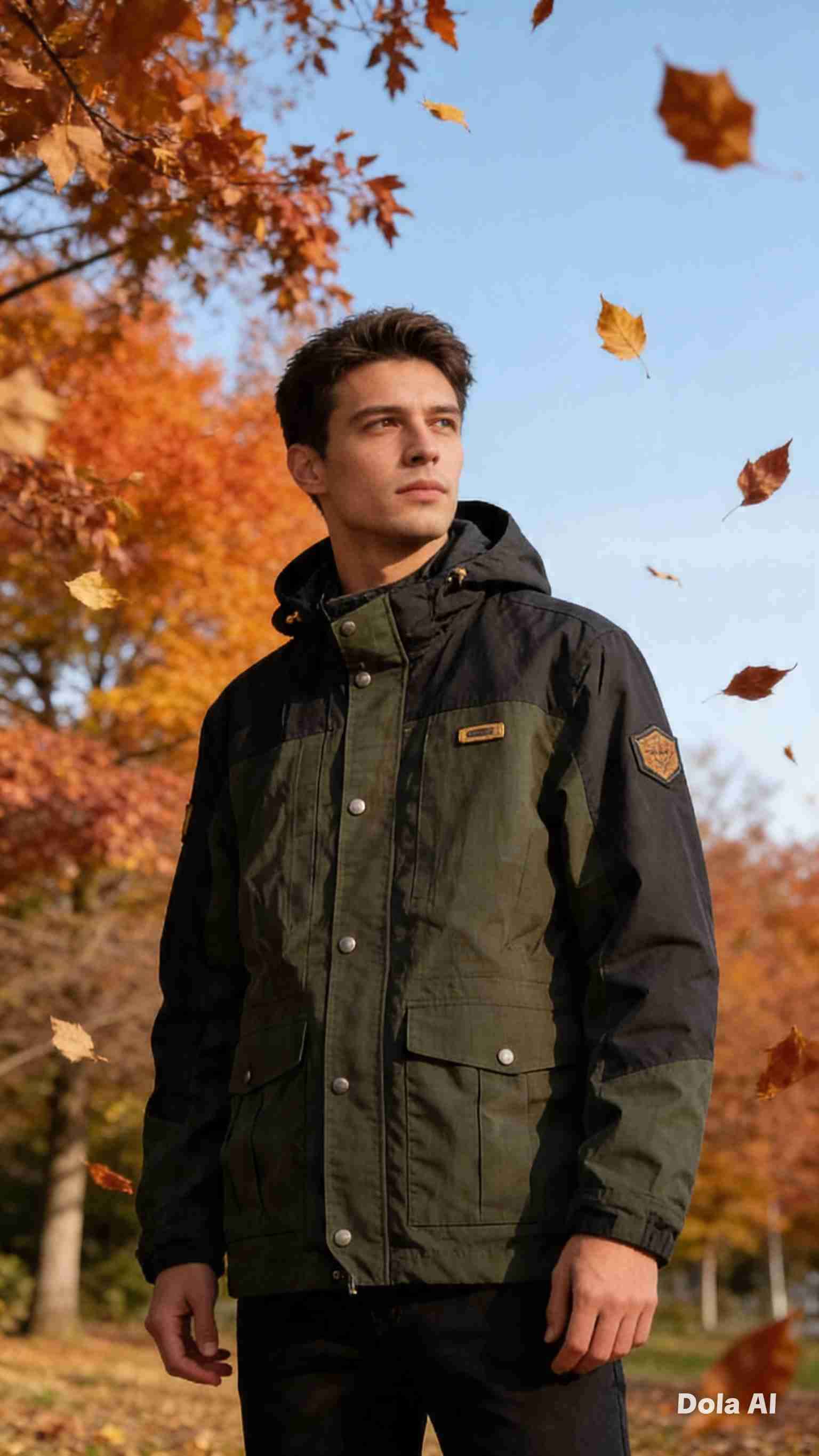 Chaqueta Lippi de hombre verde y negra - miniatura 2