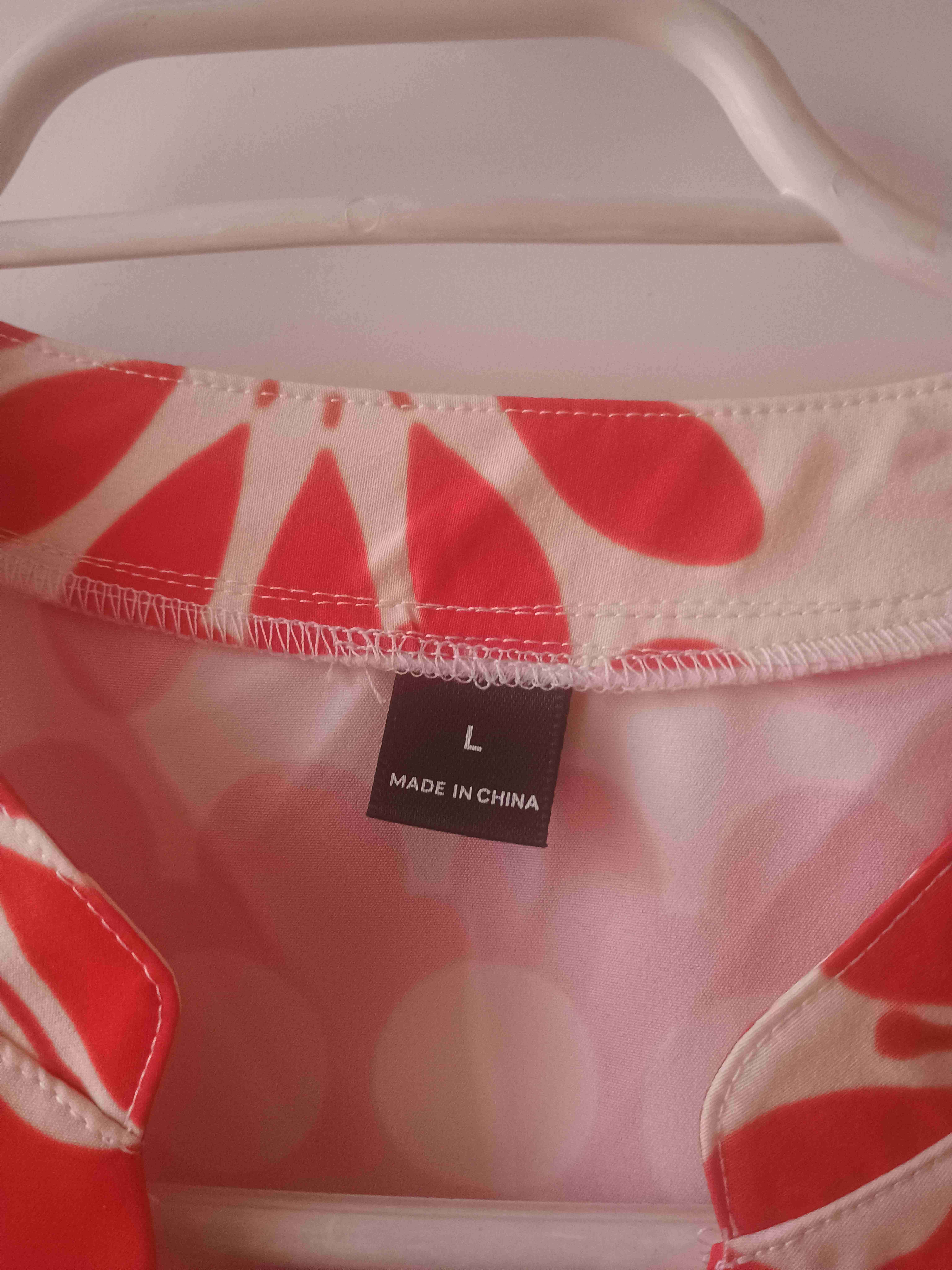 Vestido floral blanco y rojo - miniatura 2