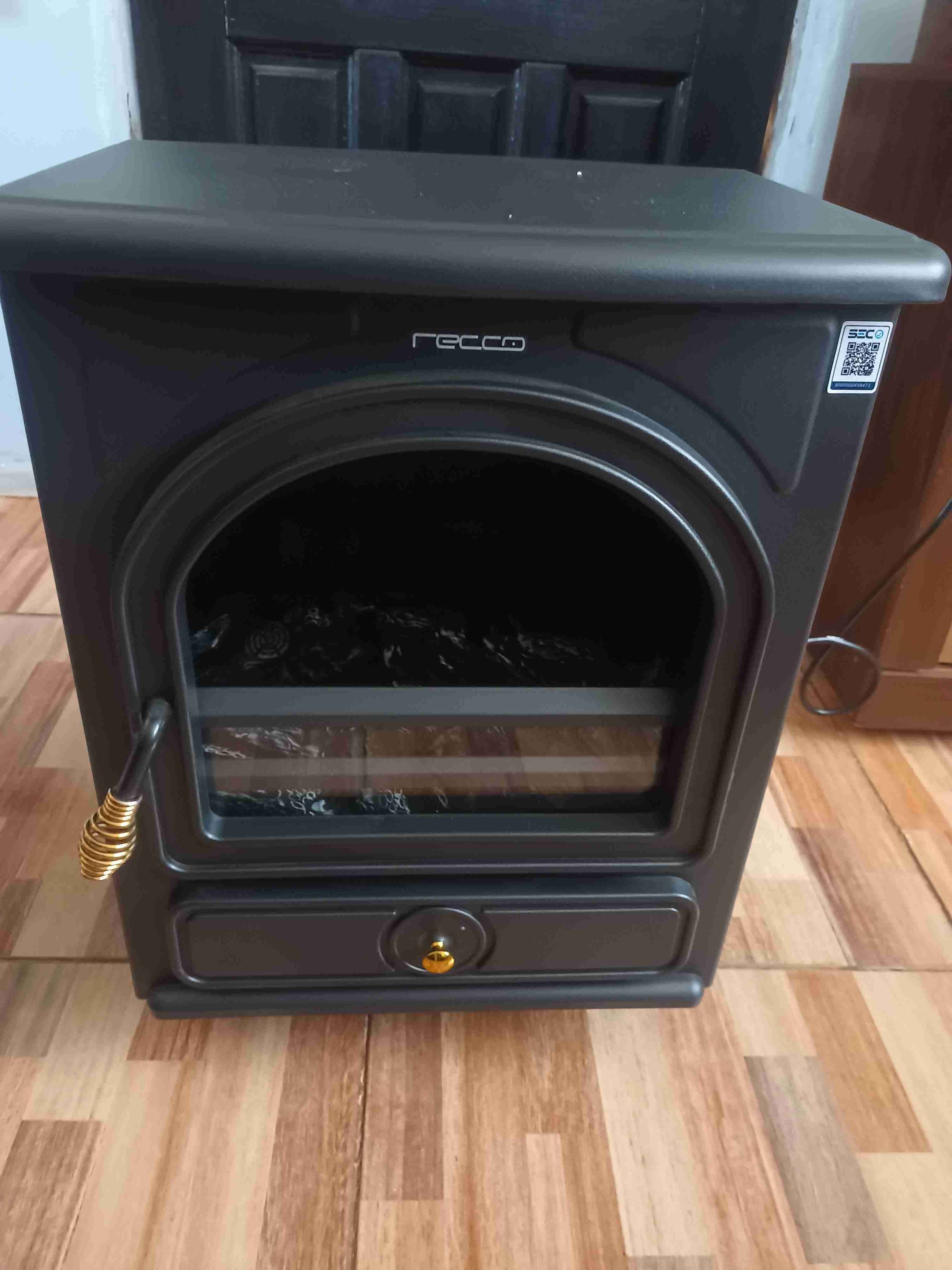 Chimenea eléctrica Pecco negra - miniatura 2