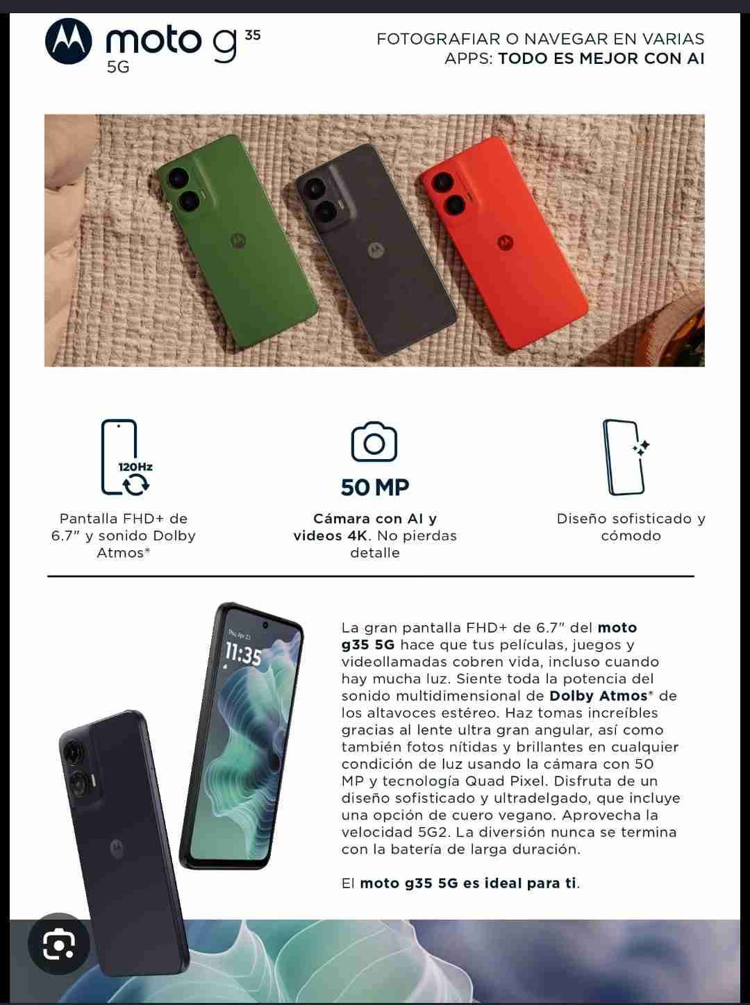 Teléfono Motorola G35 5G - miniatura 3