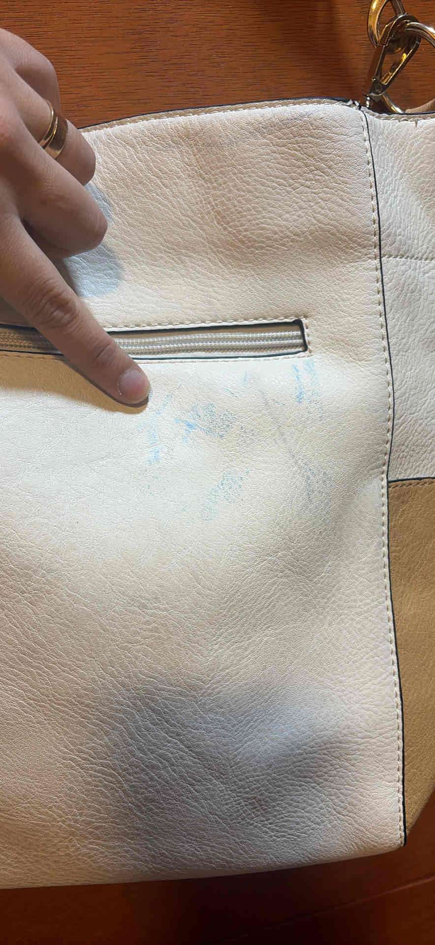 Cartera beige y blanca - miniatura 3