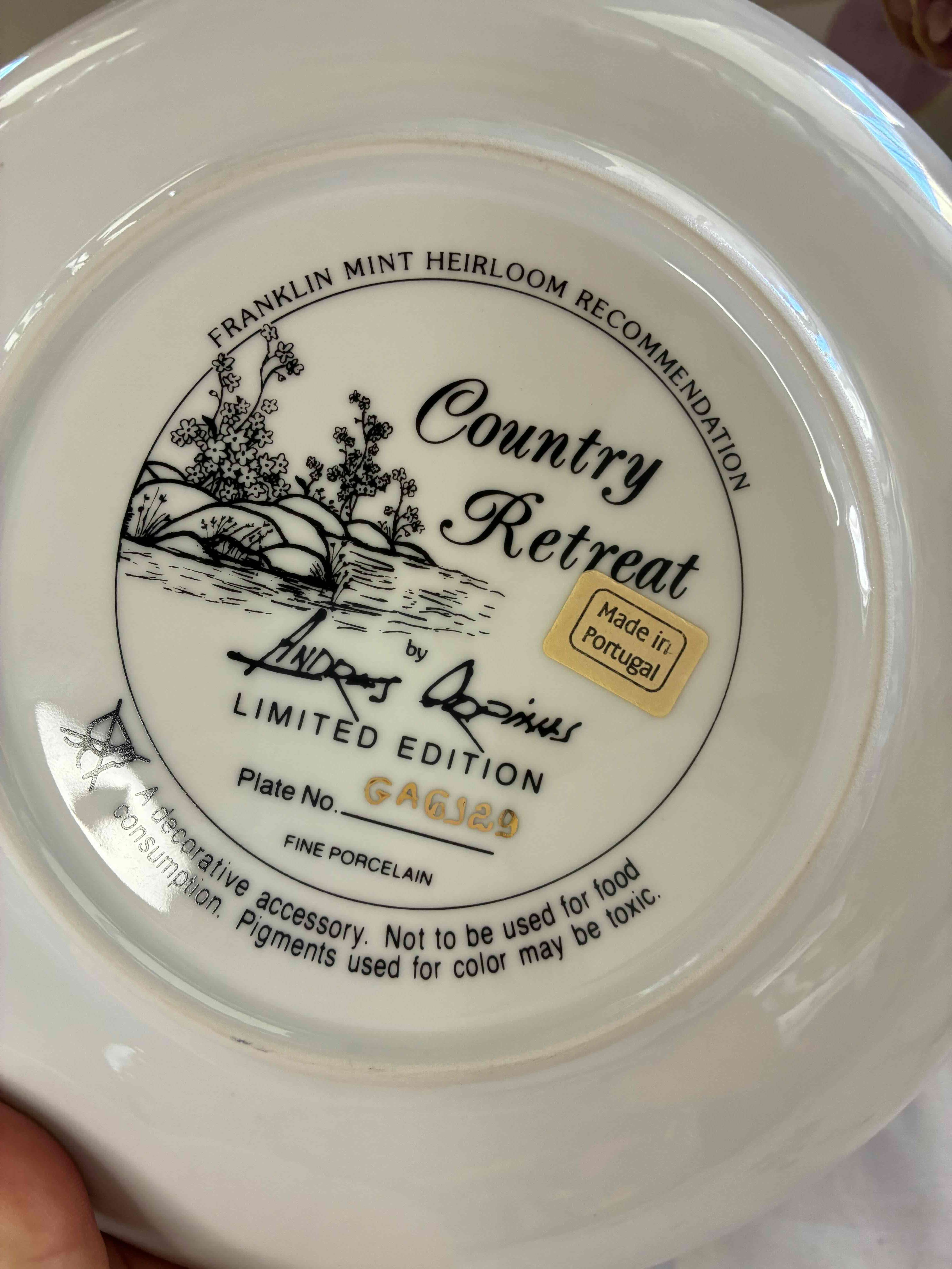 Plato decorativo con casa de campo - miniatura 2