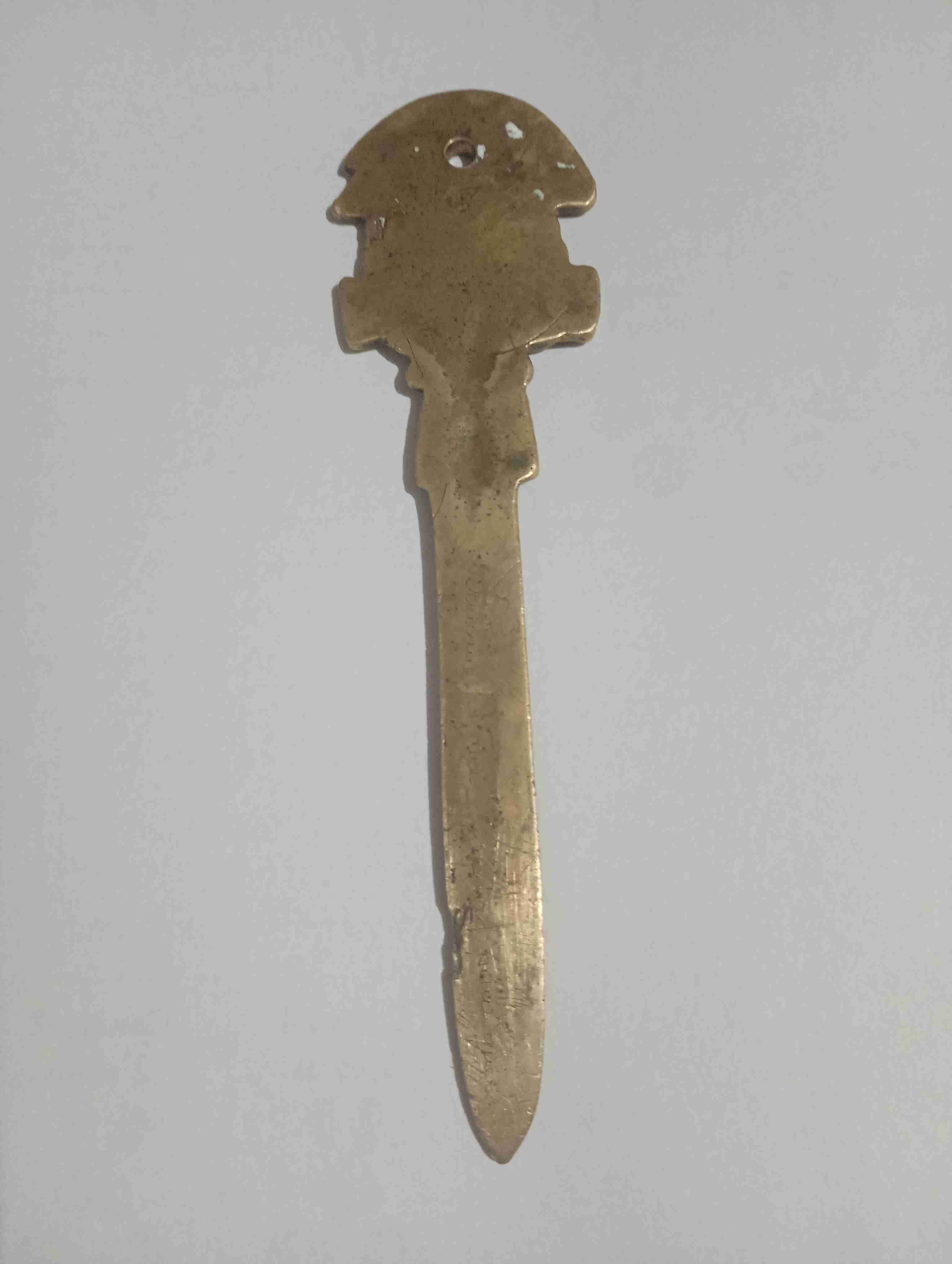 Abre carta decorativa de metal antiguo - miniatura 2