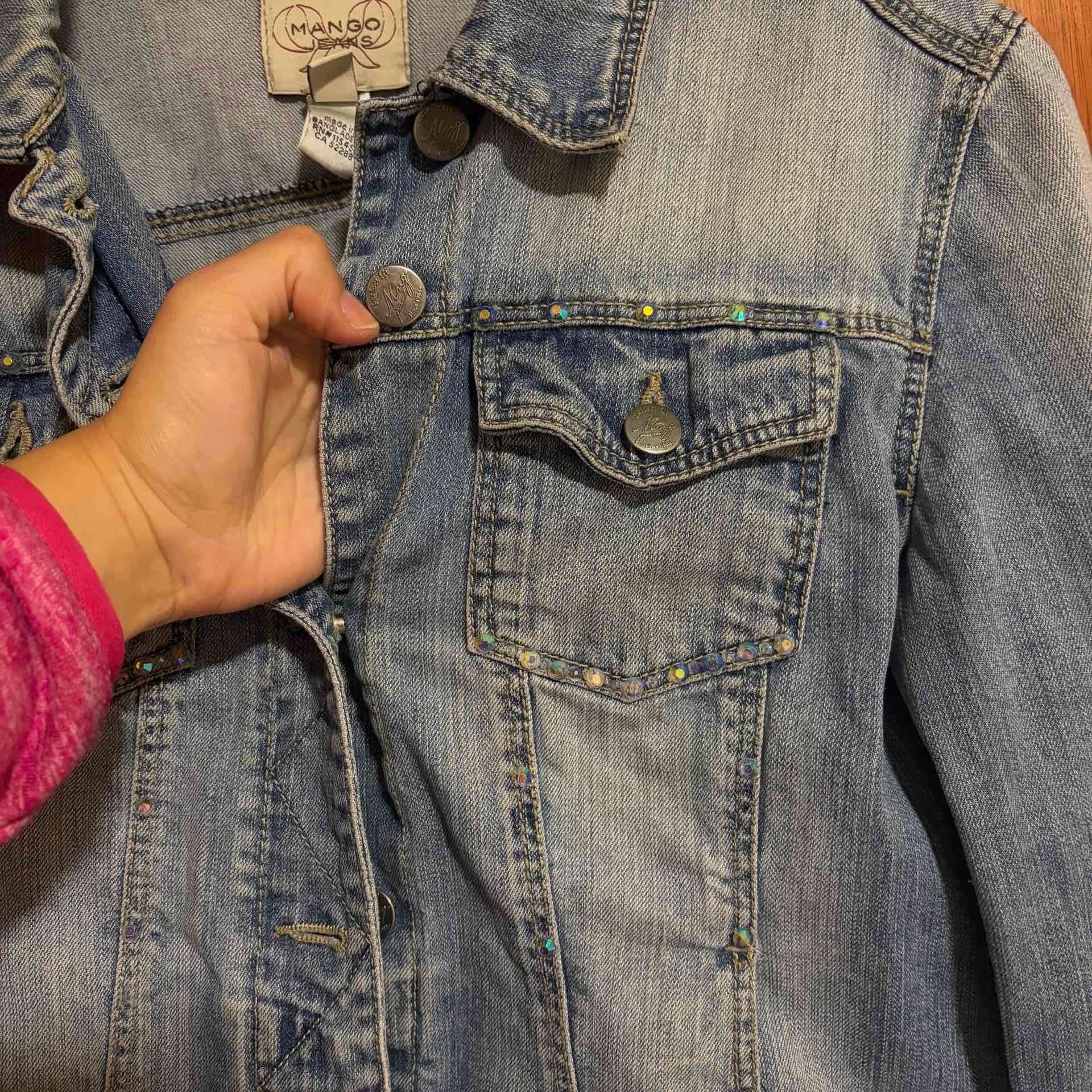 Chaqueta de mezclilla con brillantes - miniatura 2