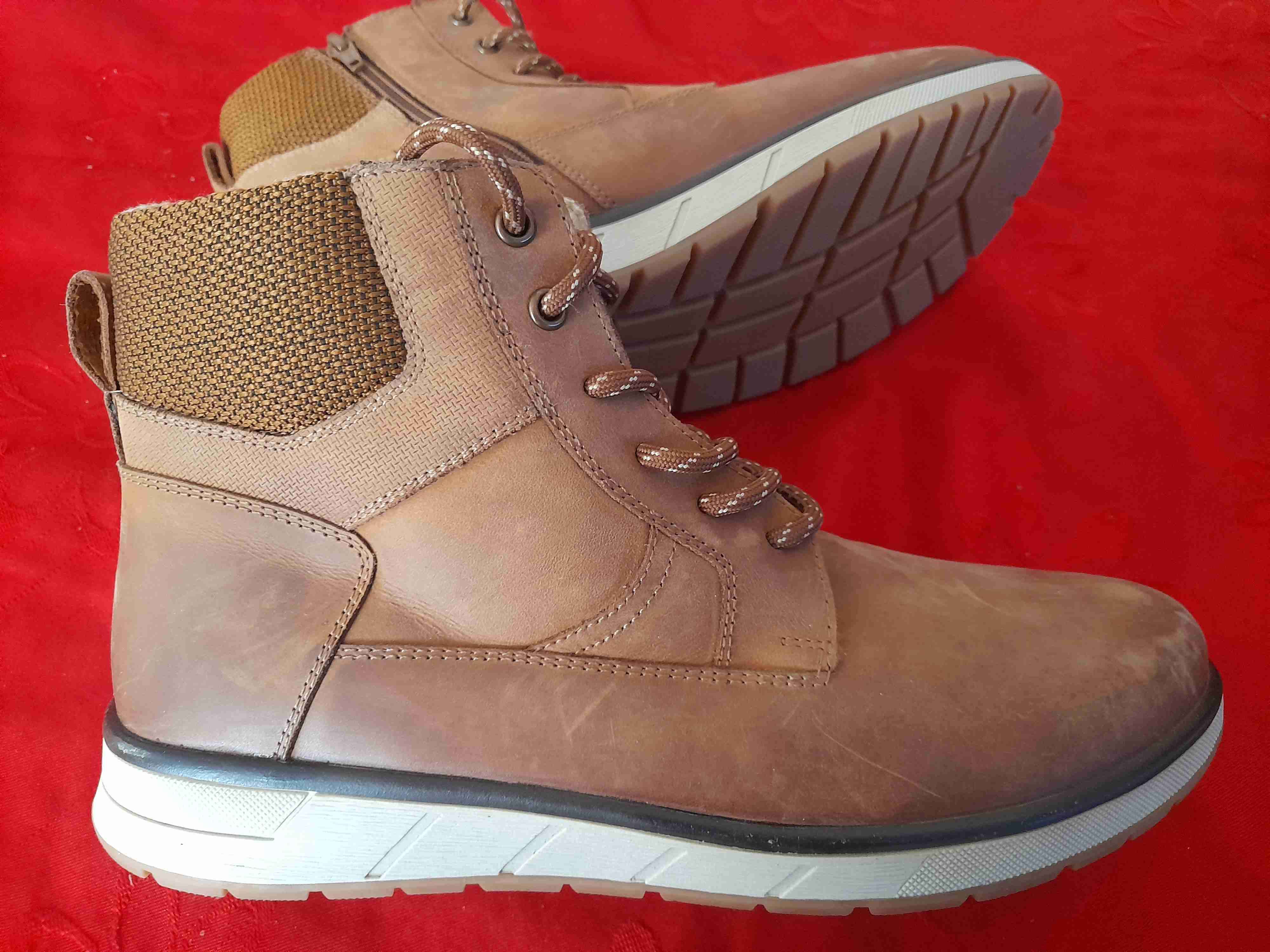 Botines de cuero marrón - miniatura 1