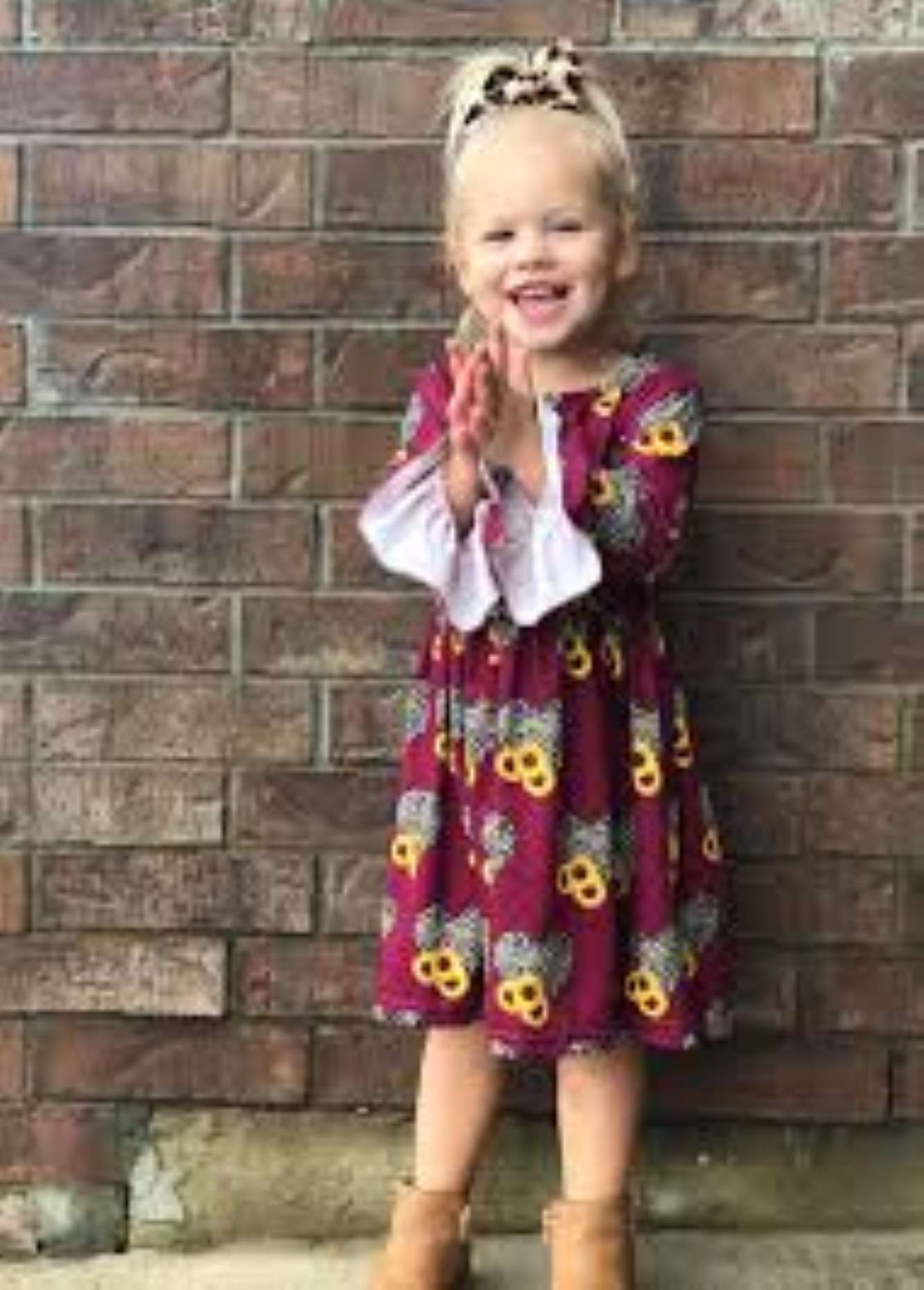 Vestido morado con girasoles - miniatura 3