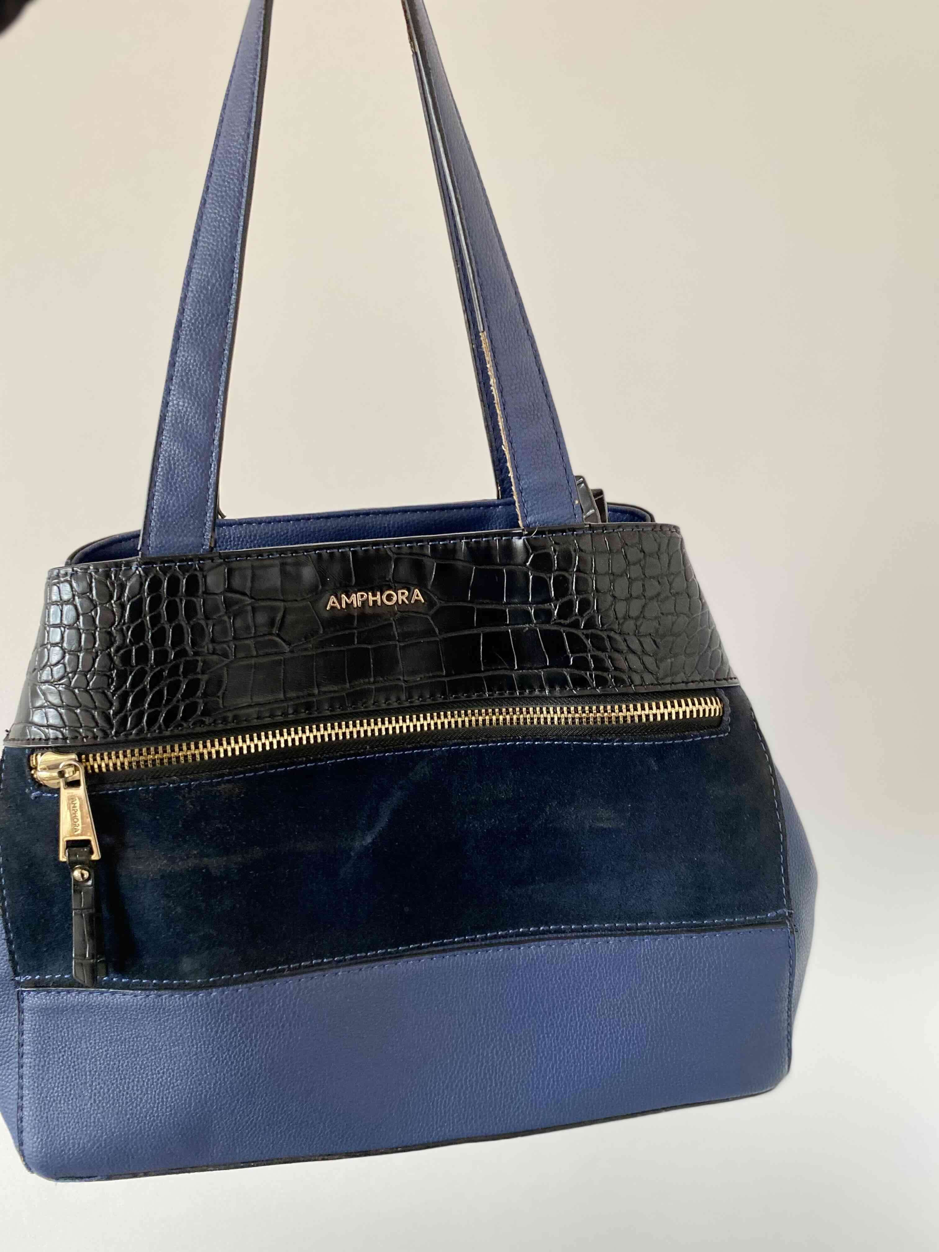 Bolso Amphora negro con textura - miniatura 2