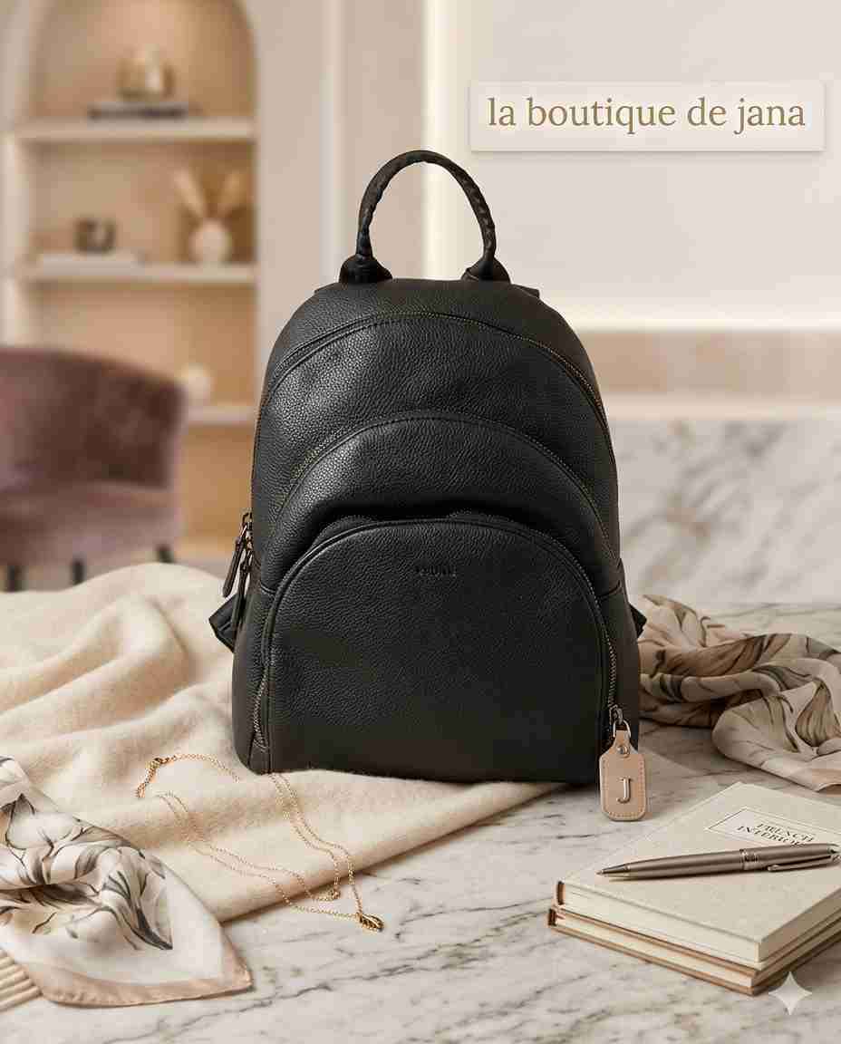 Mochila negra elegante - miniatura 2
