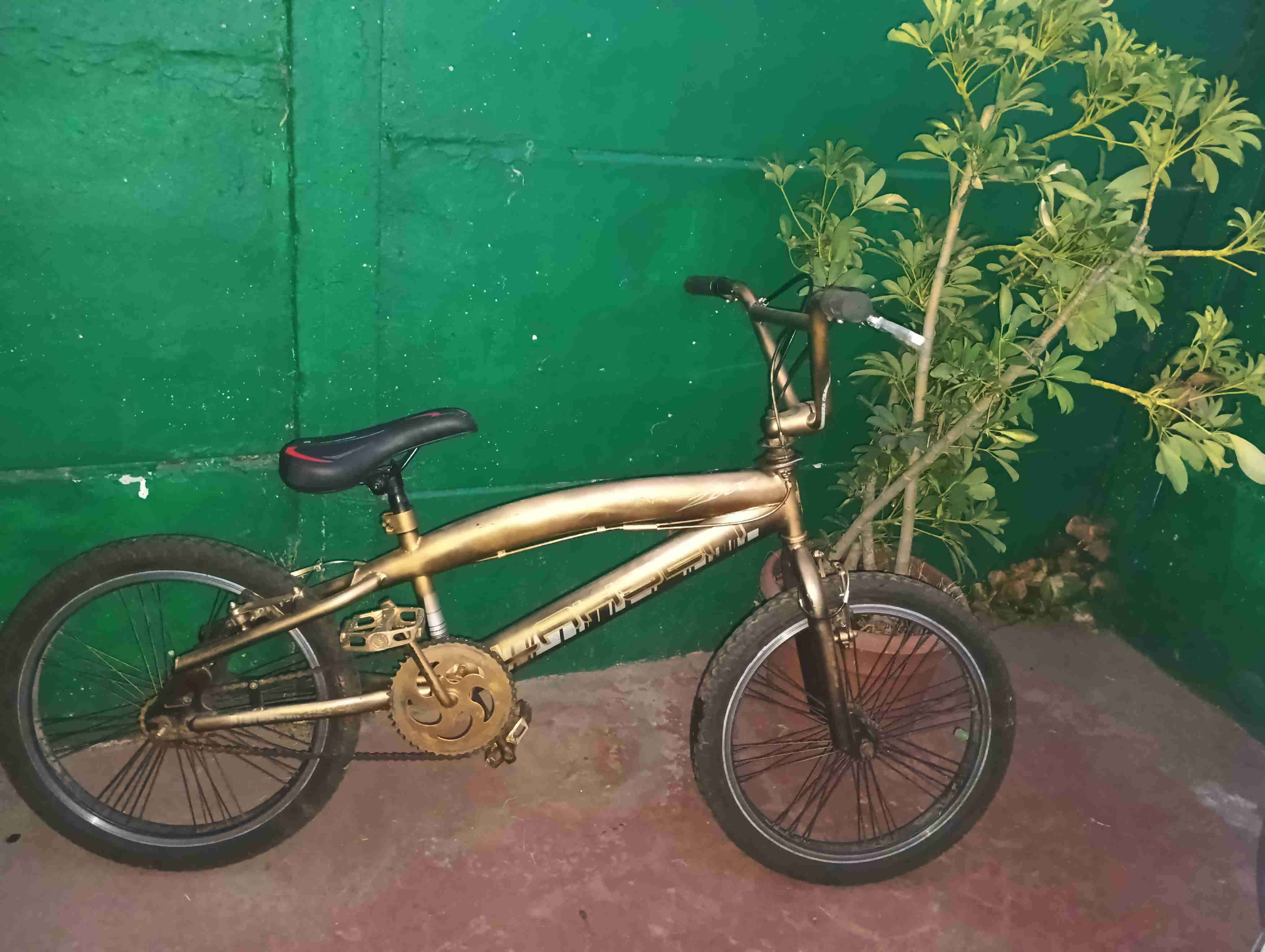 Bicicleta BMX dorada marca lashen - miniatura 1