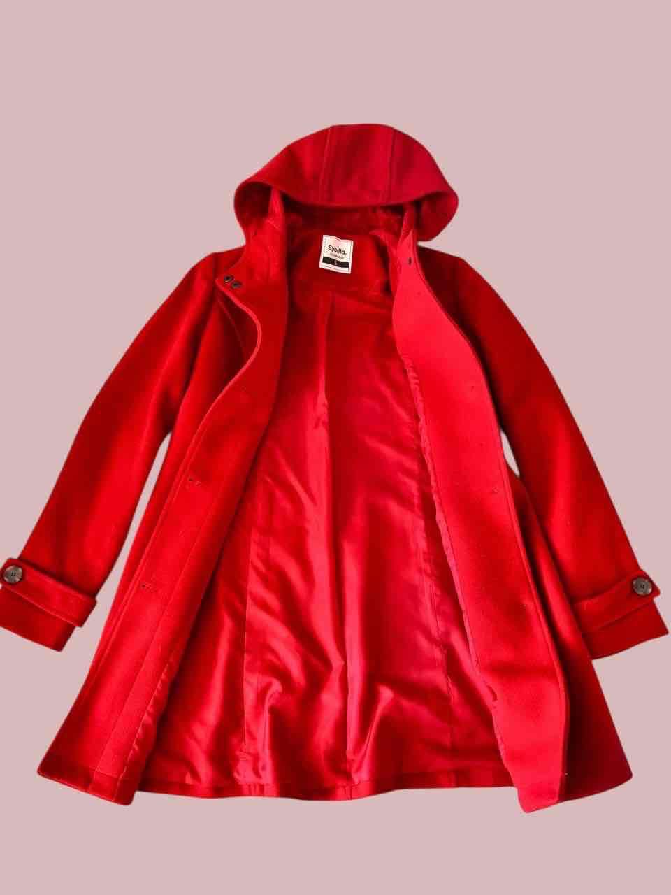 Abrigo rojo con capucha Talla S - miniatura 2