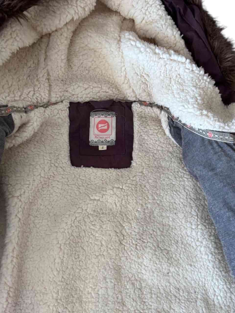 Parka morada con capucha Talla S - miniatura 4