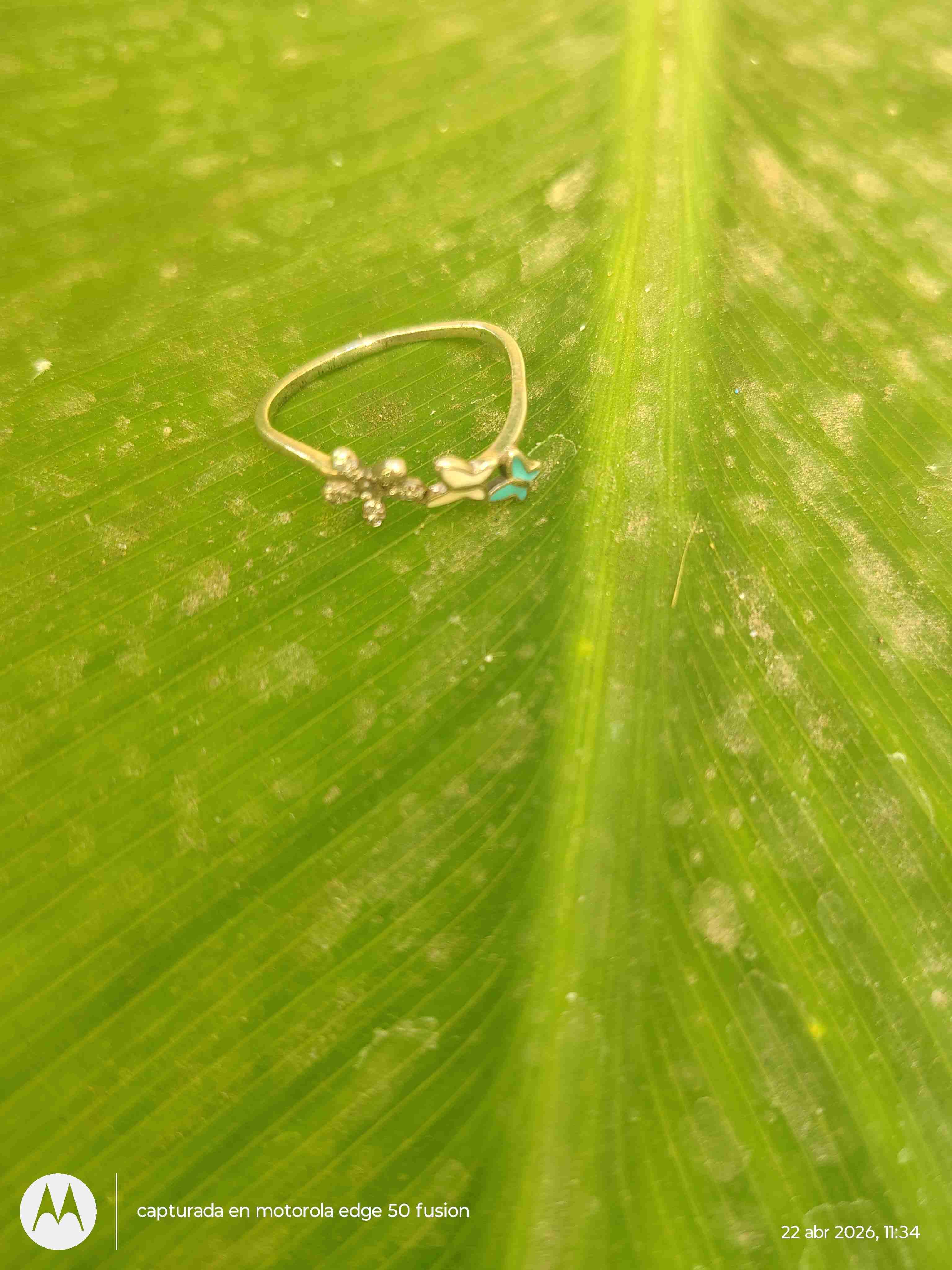Anillo plateado con brillantes - miniatura 6