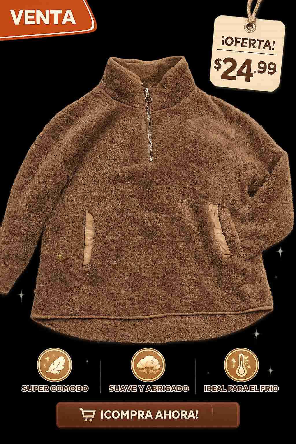 Polar café unisex con cierre - miniatura 4