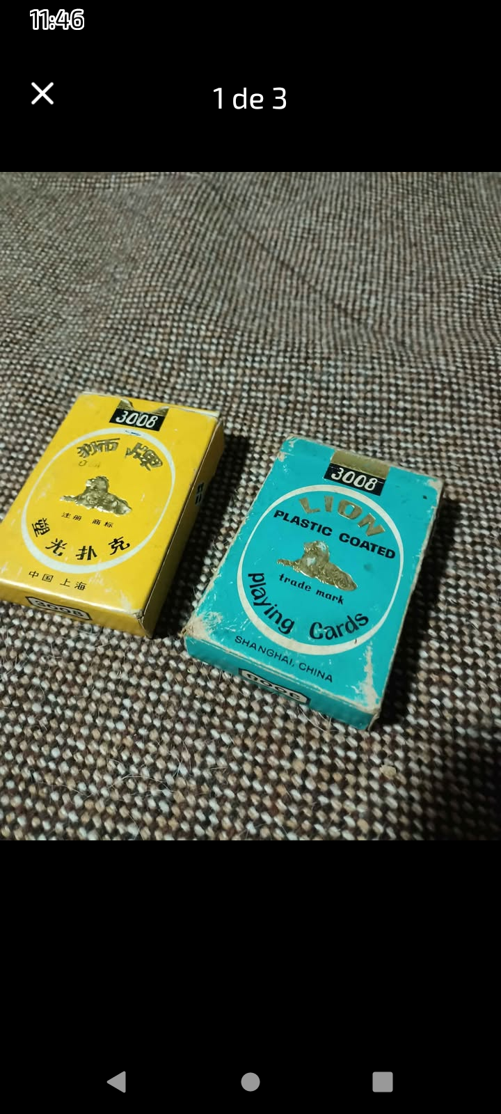 2 barajas de cartas "Lion" VINTAGE - miniatura 1