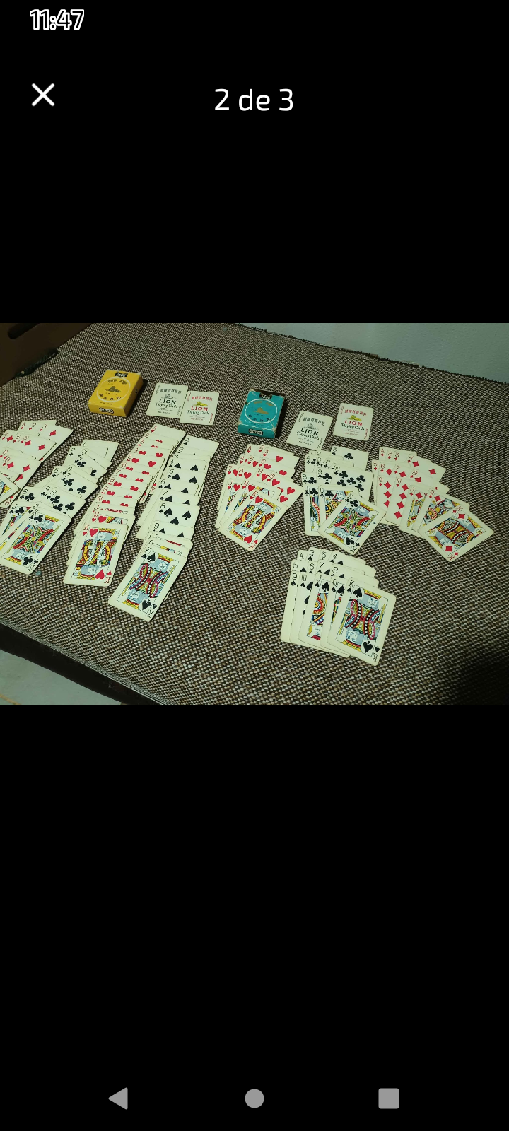 2 barajas de cartas "Lion" VINTAGE - miniatura 2