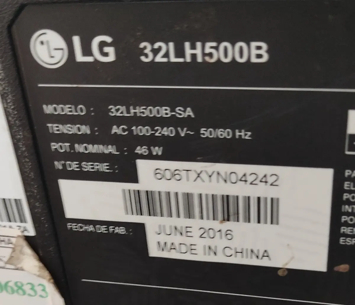 Placa Tarjeta Main Para Tv Lg Modelo 32lh500b-sa - miniatura 2